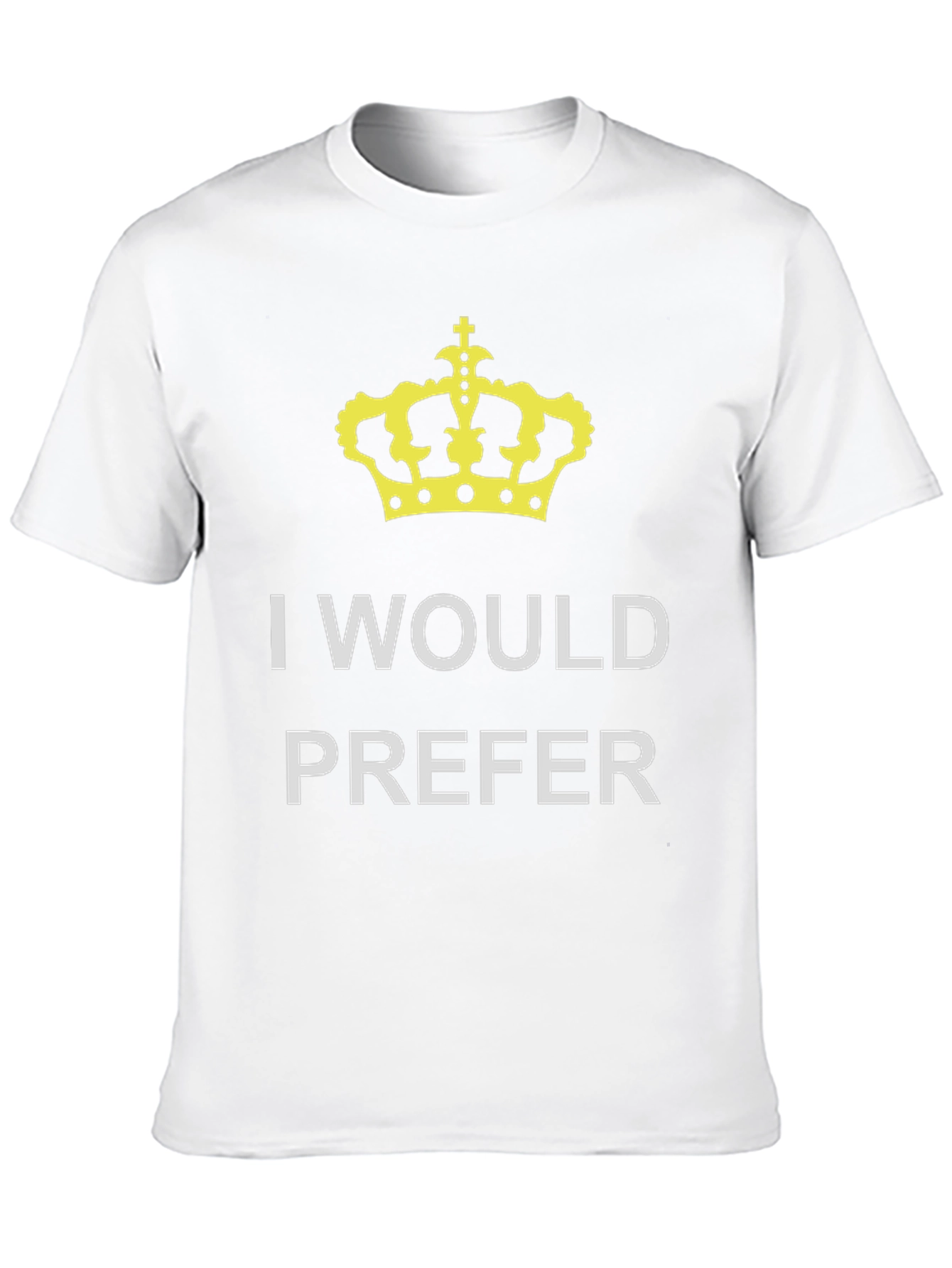 Black I Would Prefer Crown Black T-Shirt view 10
