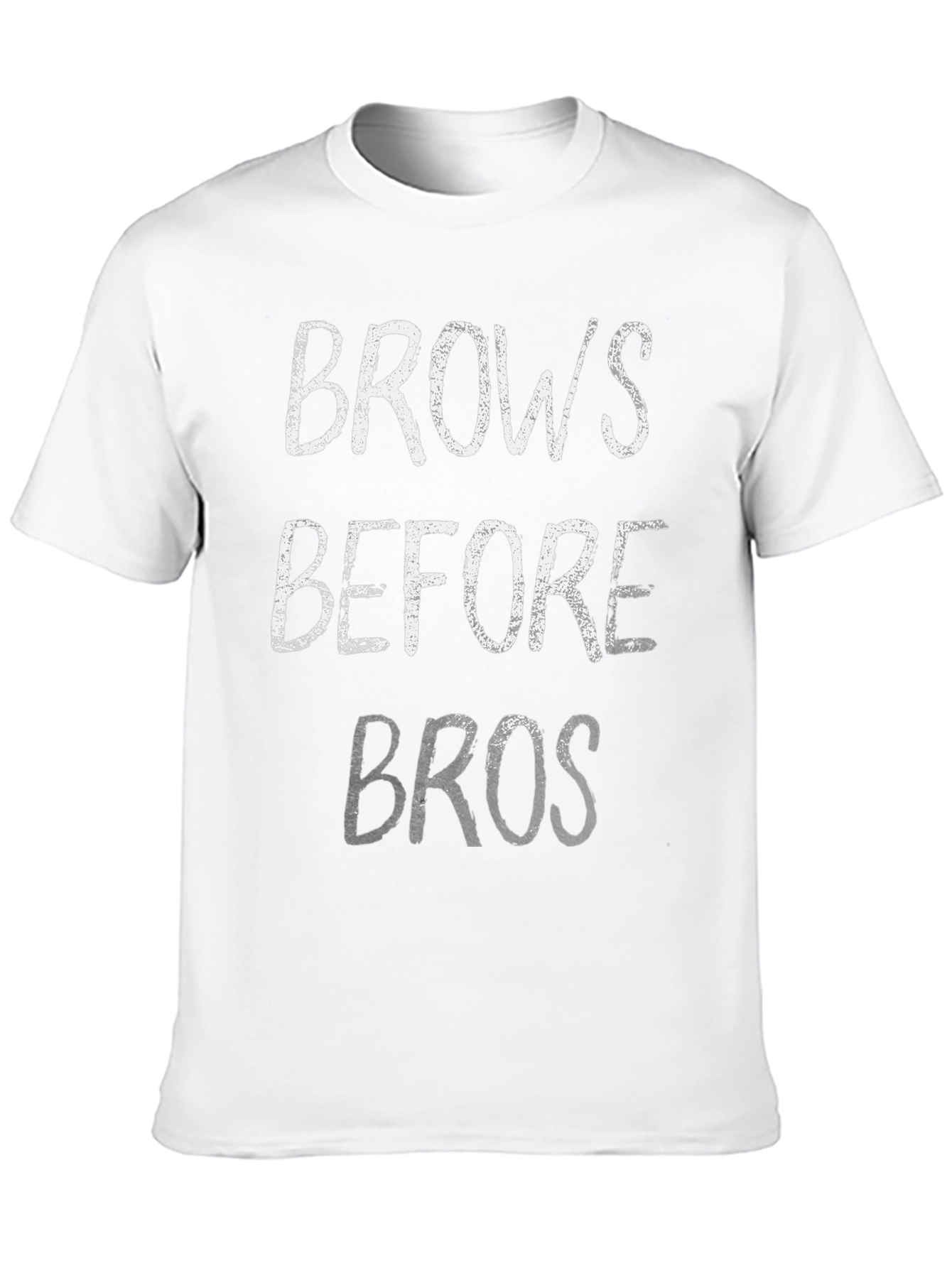 Black Brows Before Bros Graphic T-Shirt - Funny Slogan Tee view 10