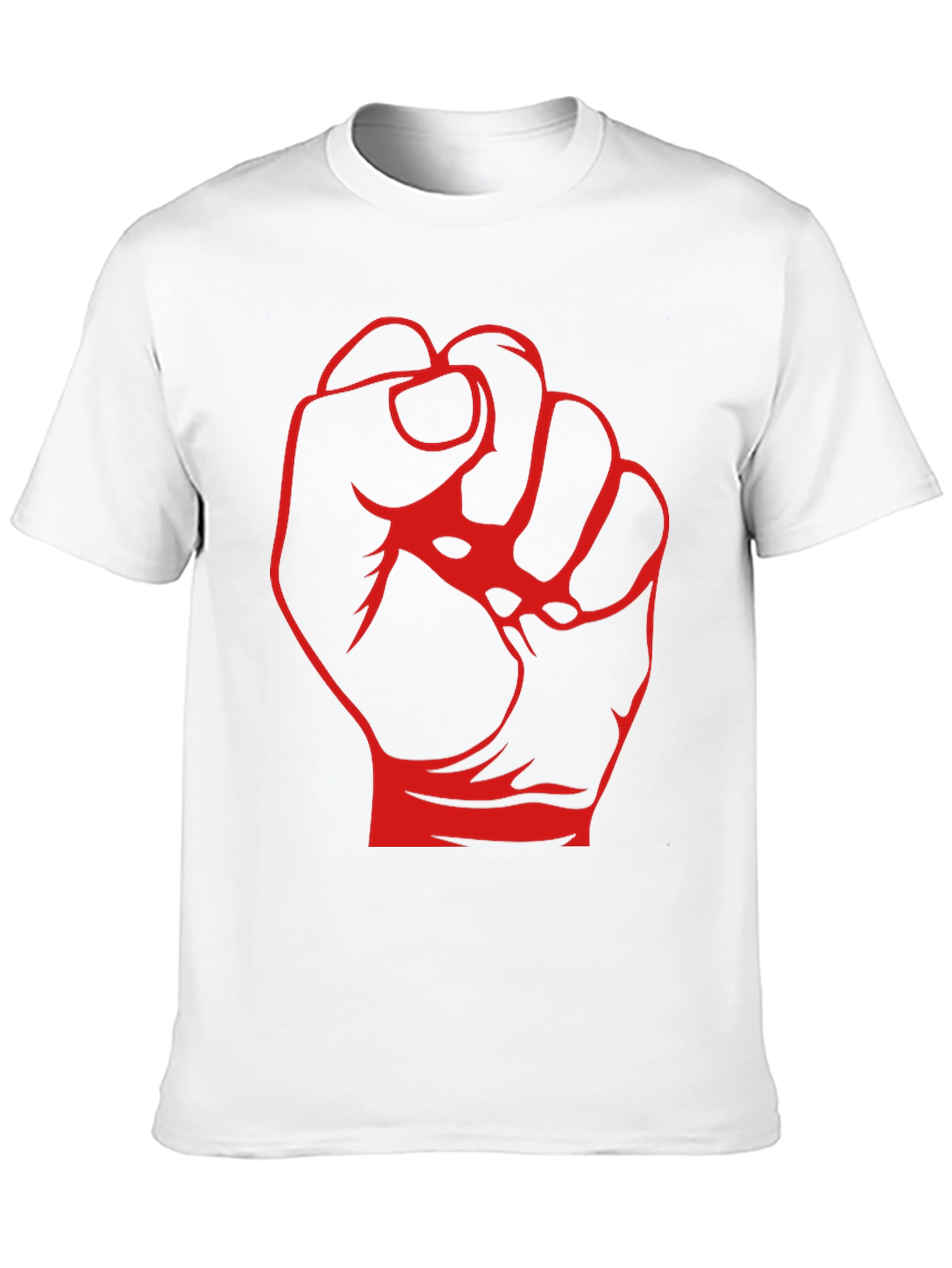 Black Red Fist Graphic Black T-Shirt view 10