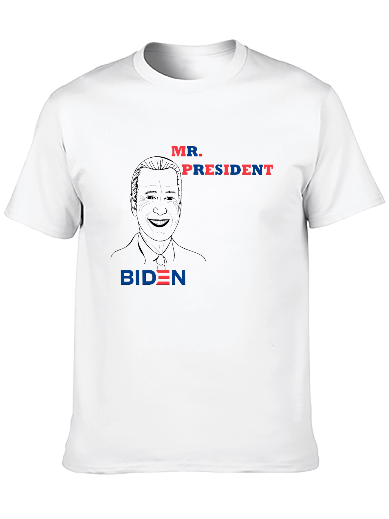 Black Mr. President Biden Graphic Tee - Black Crewneck T-Shirt view 10