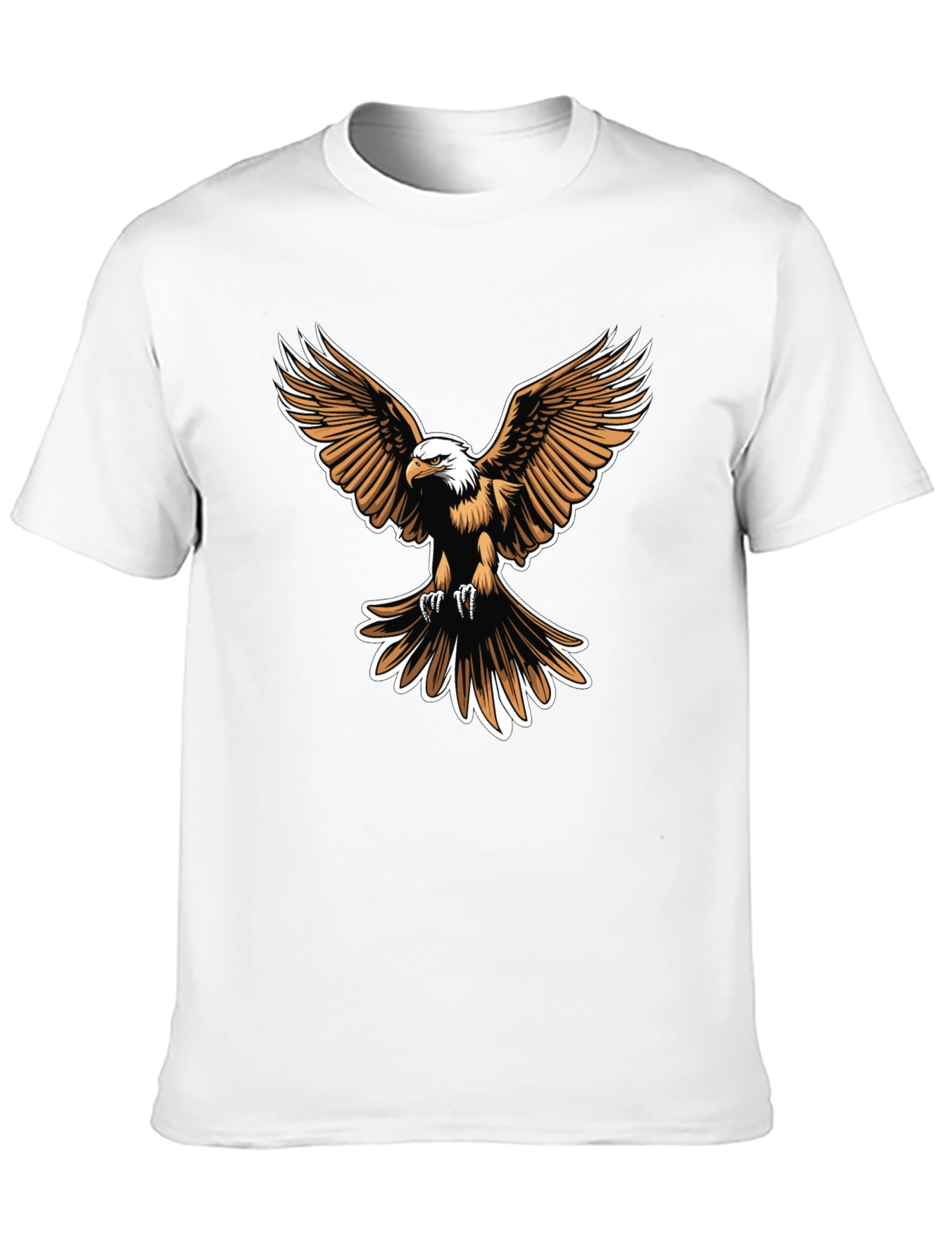 Black Bald Eagle Graphic Tee - Men's Black T-Shirt view 10