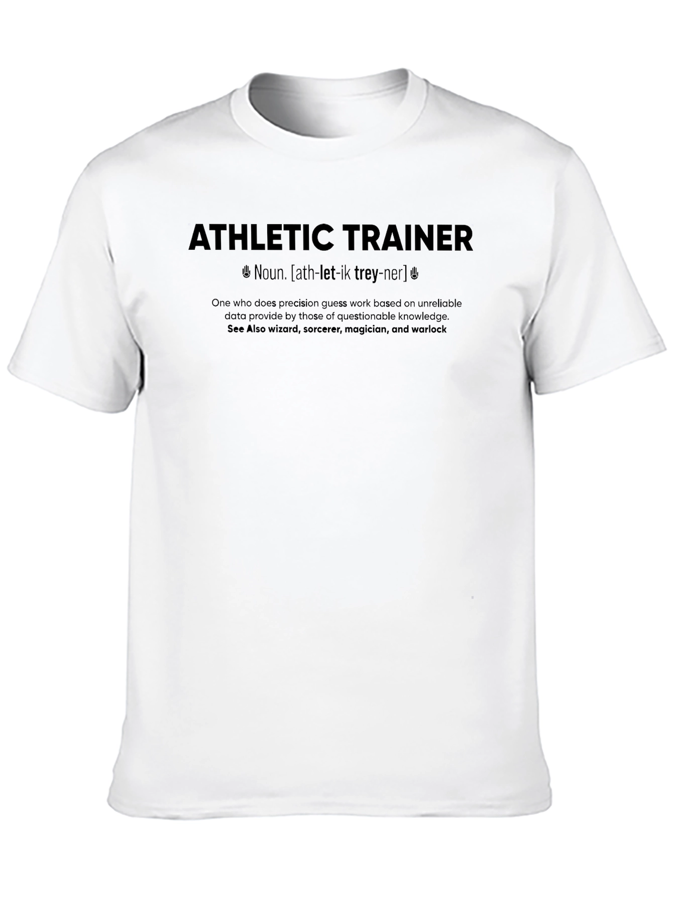 Black Athletic Trainer Definition Graphic Tee - Black view 10