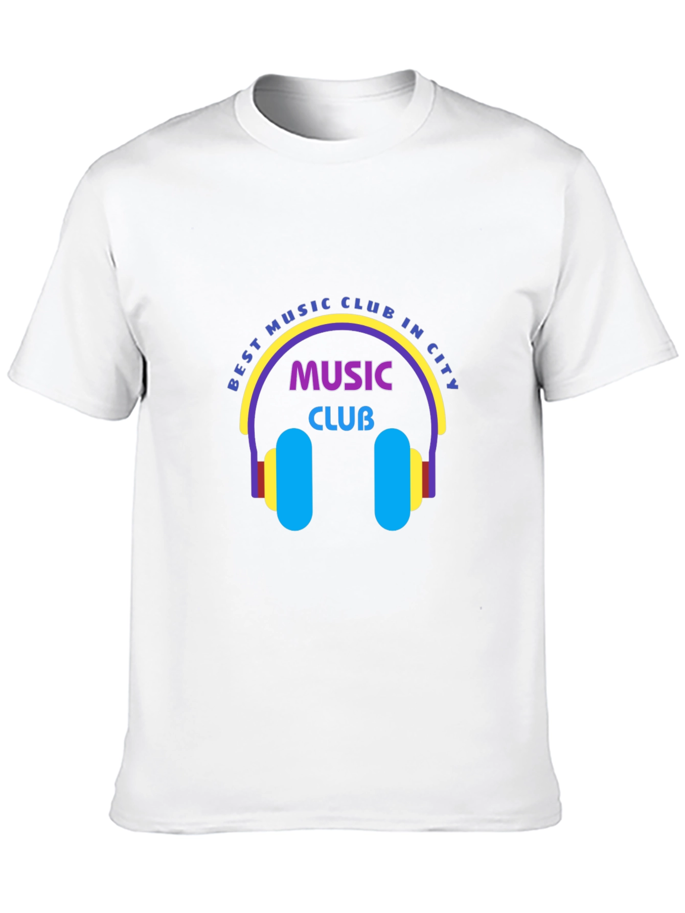 Black Best Music Club T-Shirt - Cool Headphones Design view 10