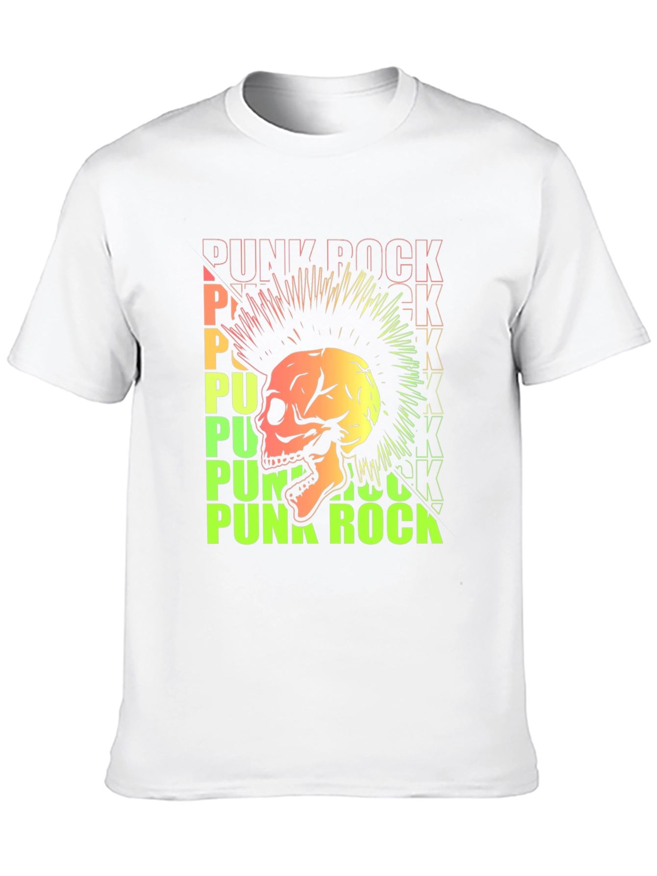 Black Punk Rock Skull Graphic Tee - Edgy Style view 10