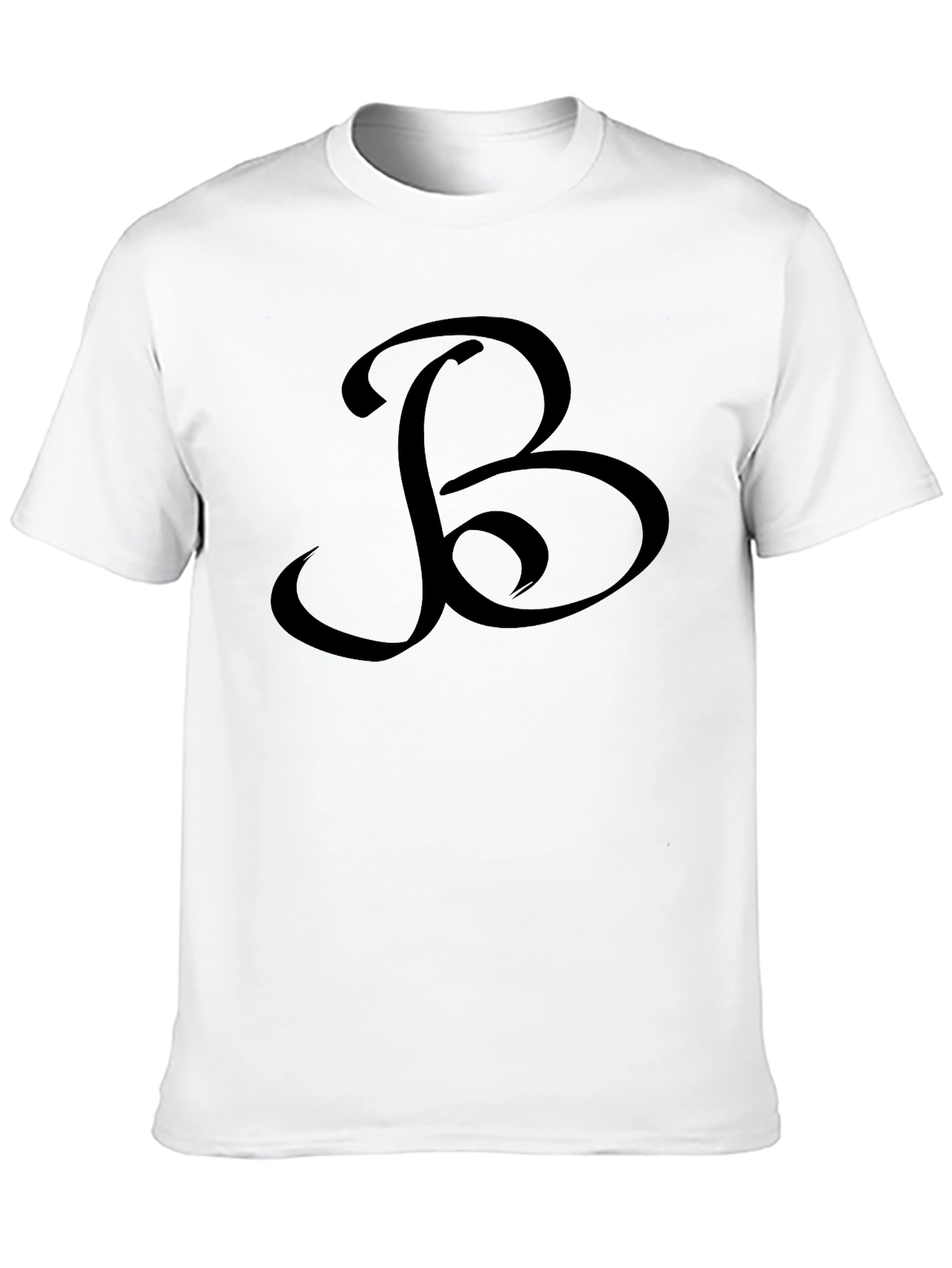 Black Black T-Shirt with Ornamental "B" Design view 10