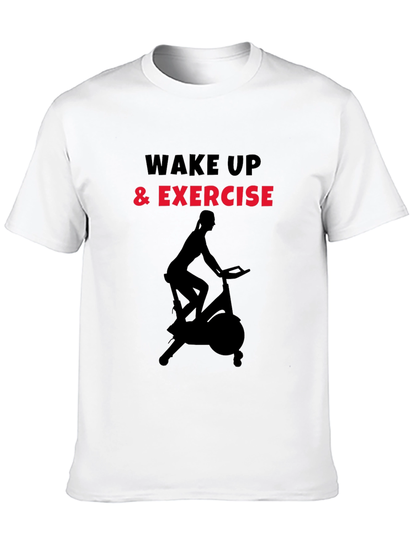 Black Wake Up & Exercise Black Graphic Tee view 10