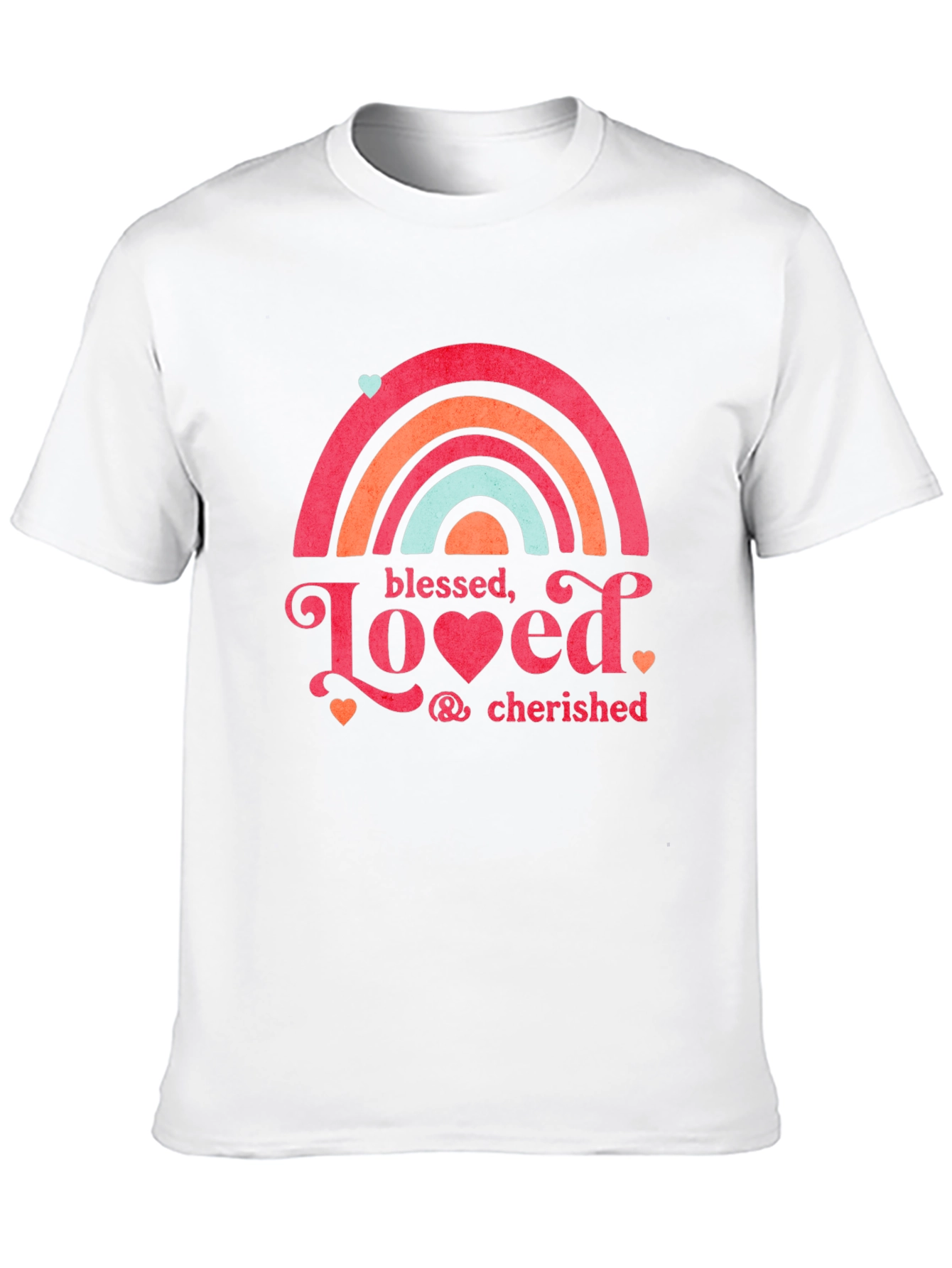 Black Blessed Loved Cherished T-Shirt, Black Tee view 10