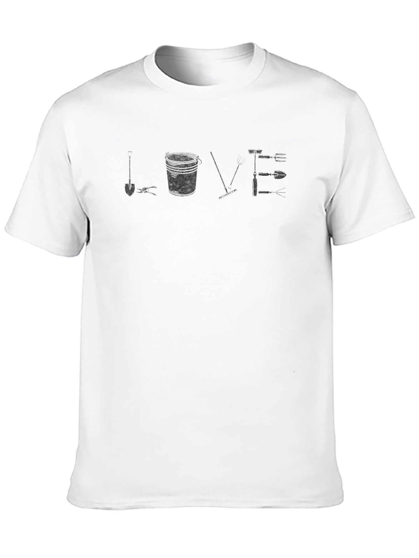 Black Gardening Lover T-Shirt - Black, Unique Design view 10