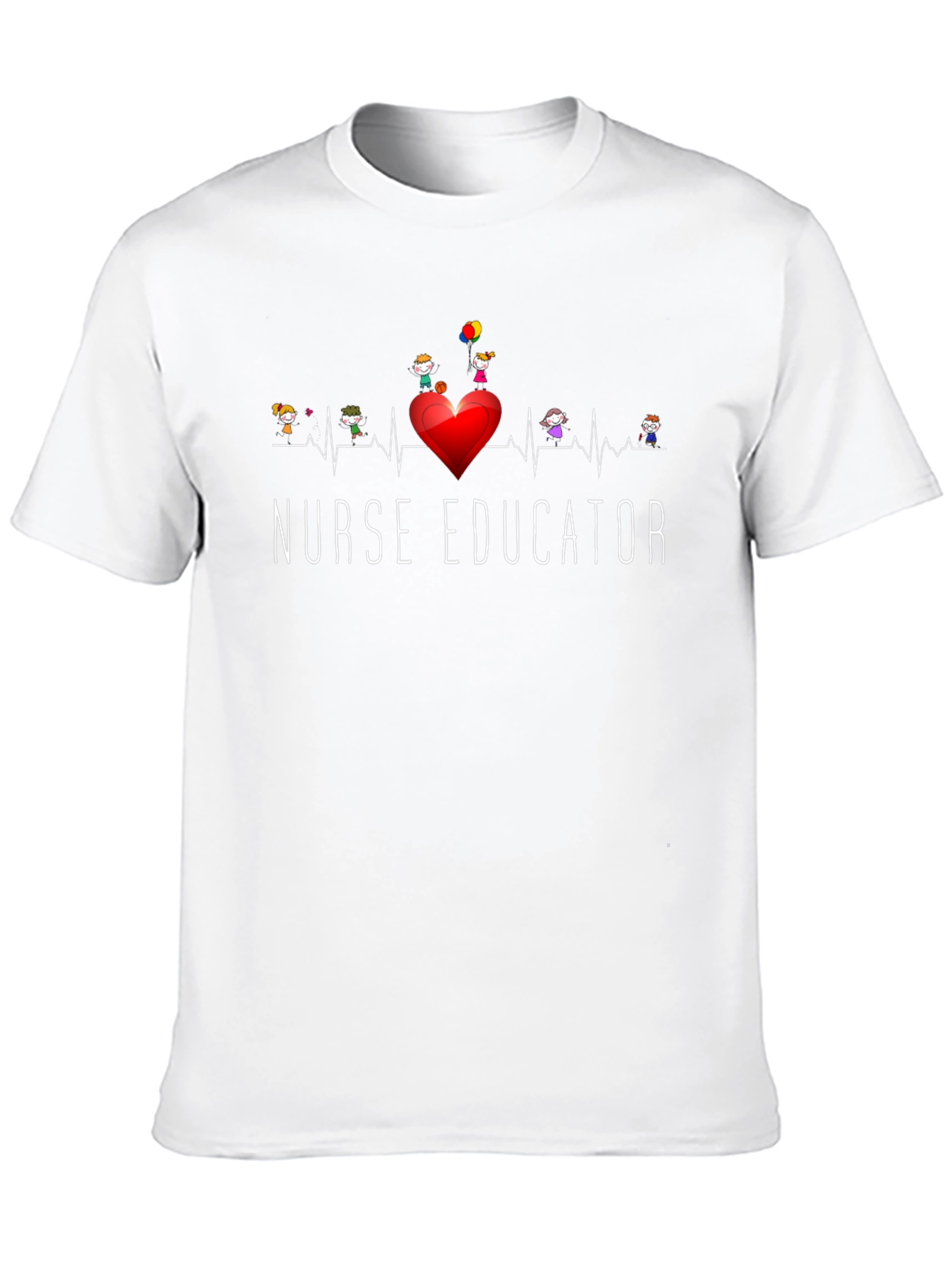Black Nurse Educator Heartbeat T-Shirt view 10