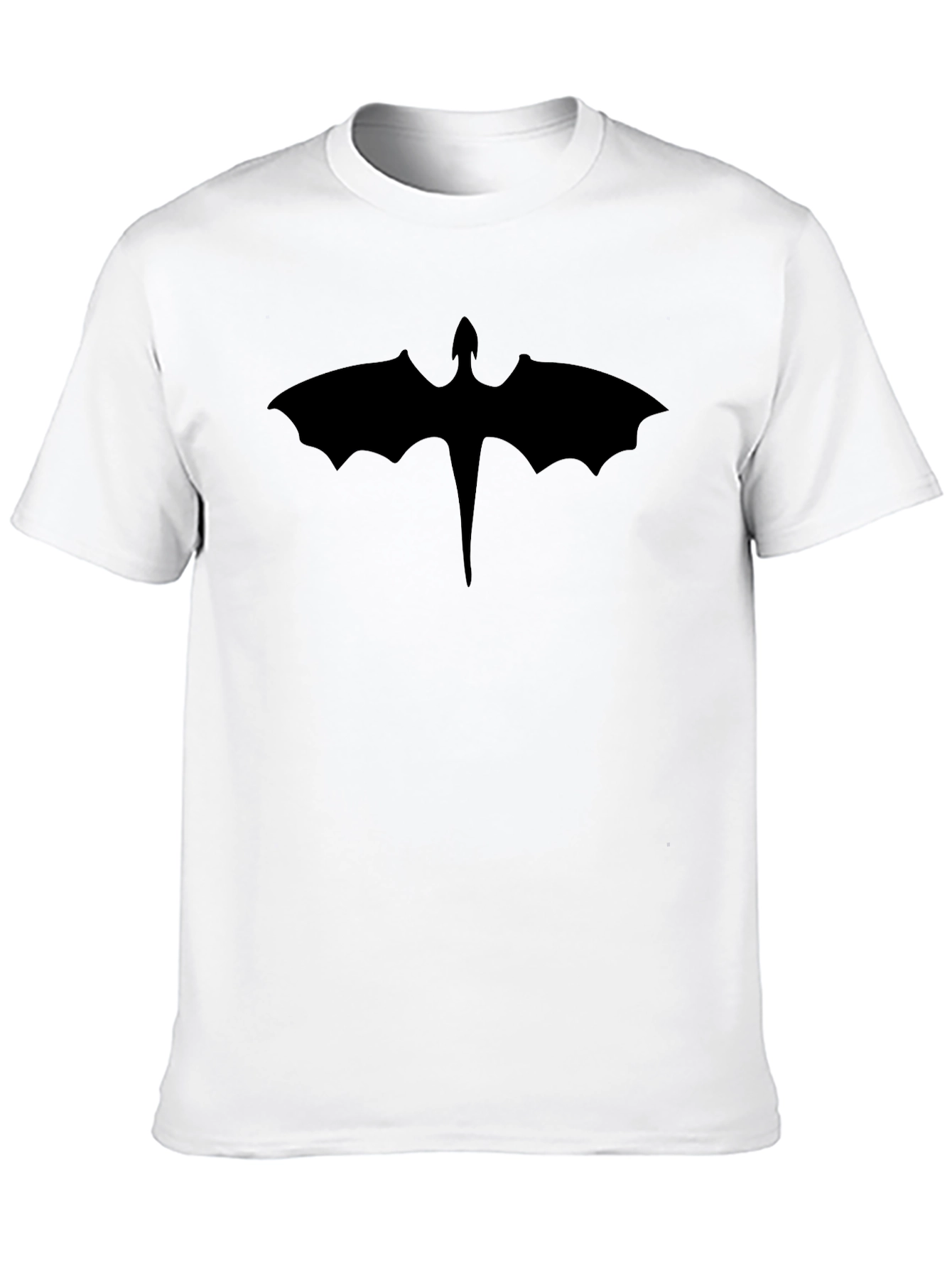 Black Dragon Silhouette Black T-Shirt view 10