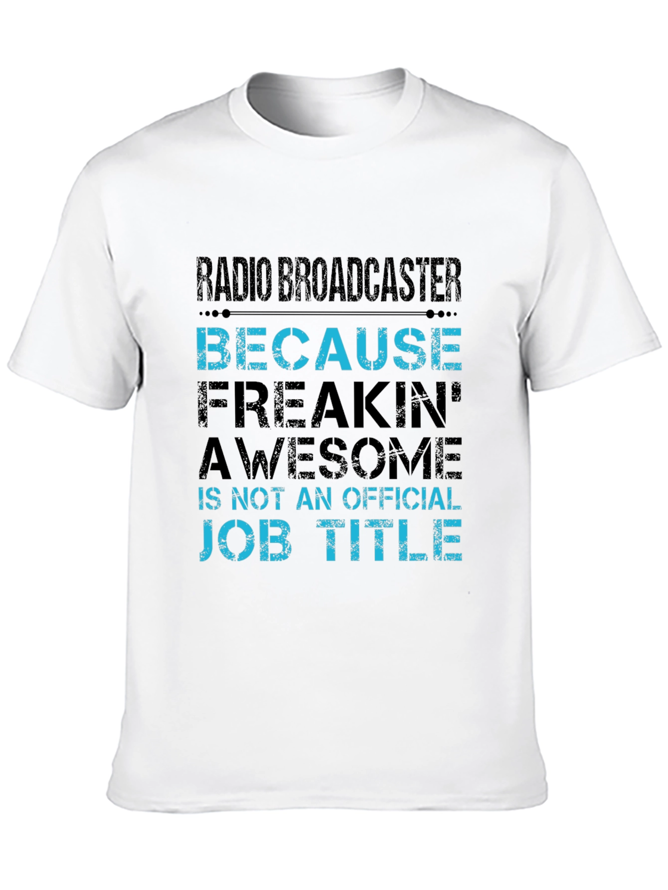 Black Radio Broadcaster Funny Job Title T-Shirt view 10