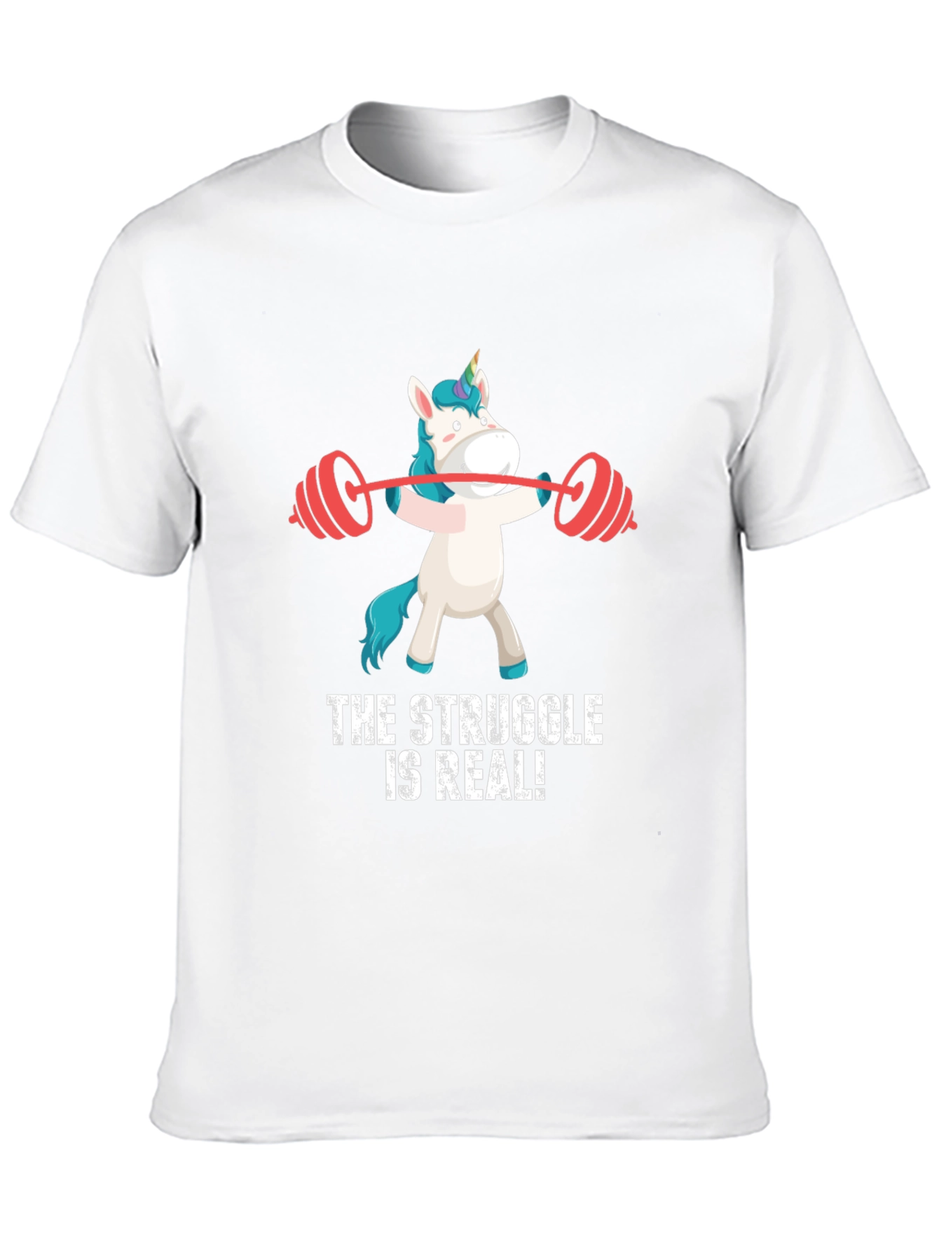 Unicorn Gym T-Shirt - The Struggle is Real! - 10