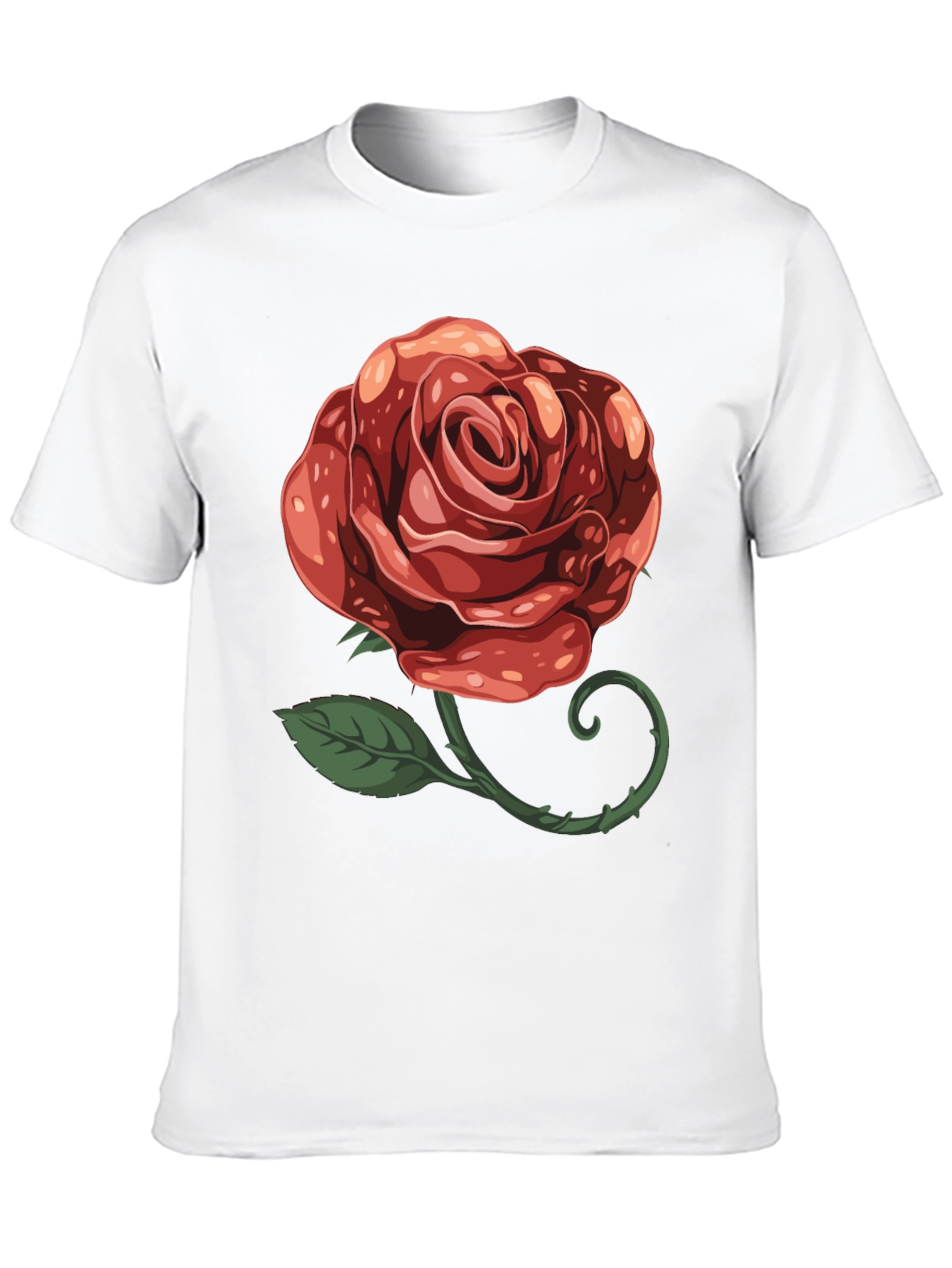 Rose Graphic T-Shirt - Stylish Floral Design - 10