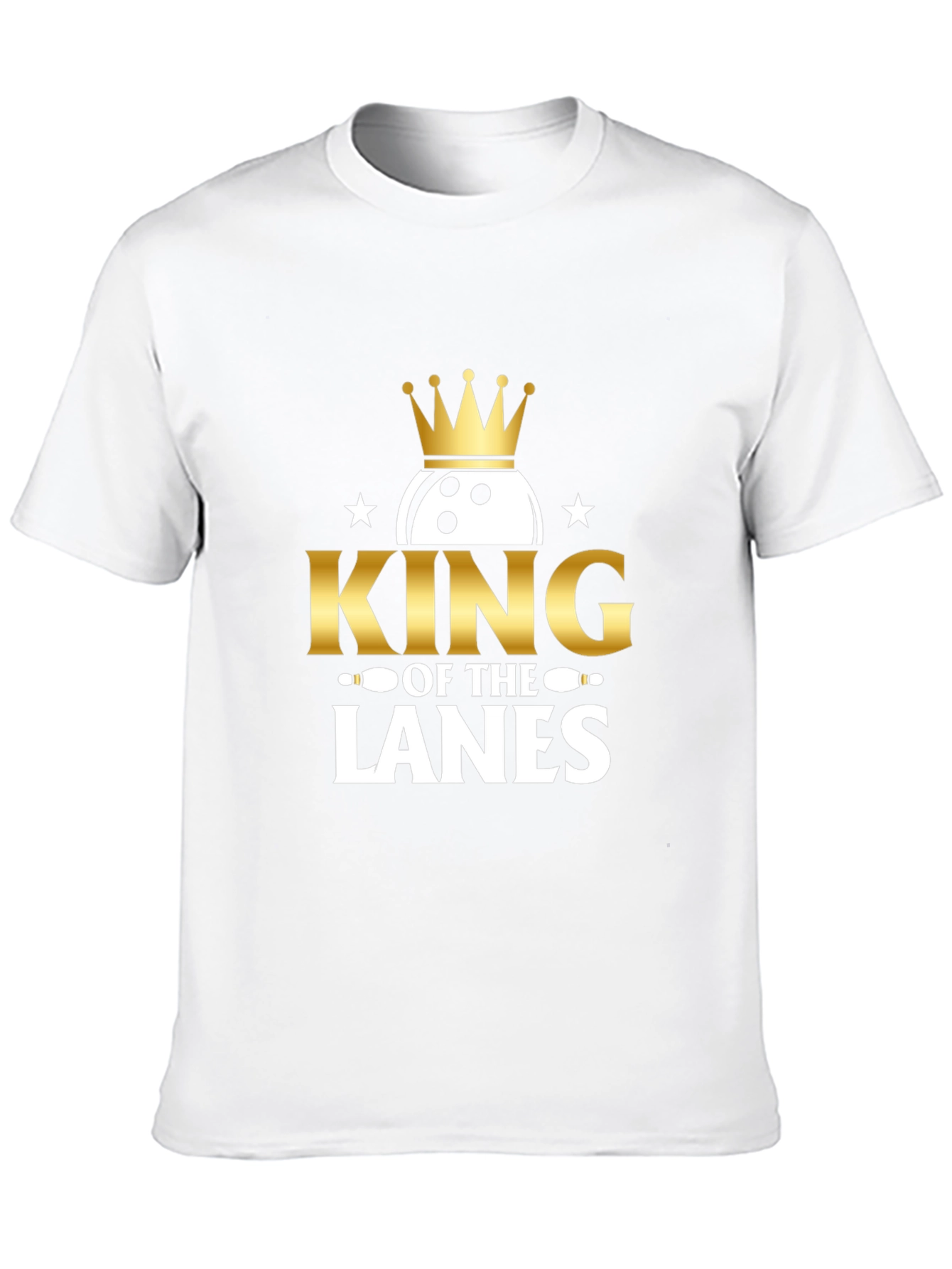 Black King of the Lanes Bowling T-Shirt view 10
