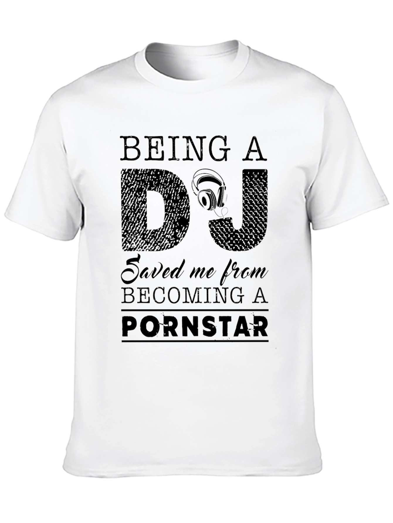Black Being a DJ Funny Graphic Novelty T-Shirt view 10