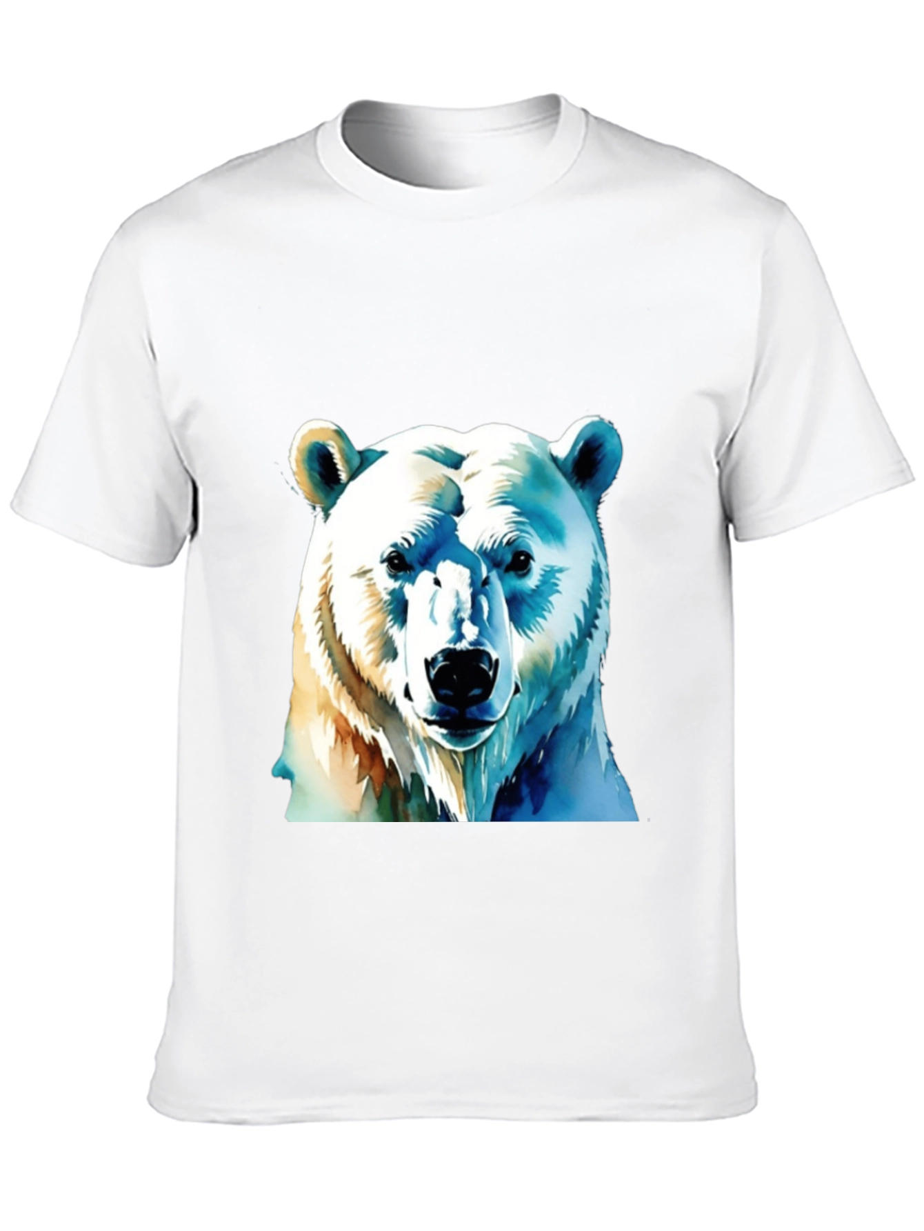 Black Polar Bear Graphic Tee - Black Cotton T-Shirt view 10