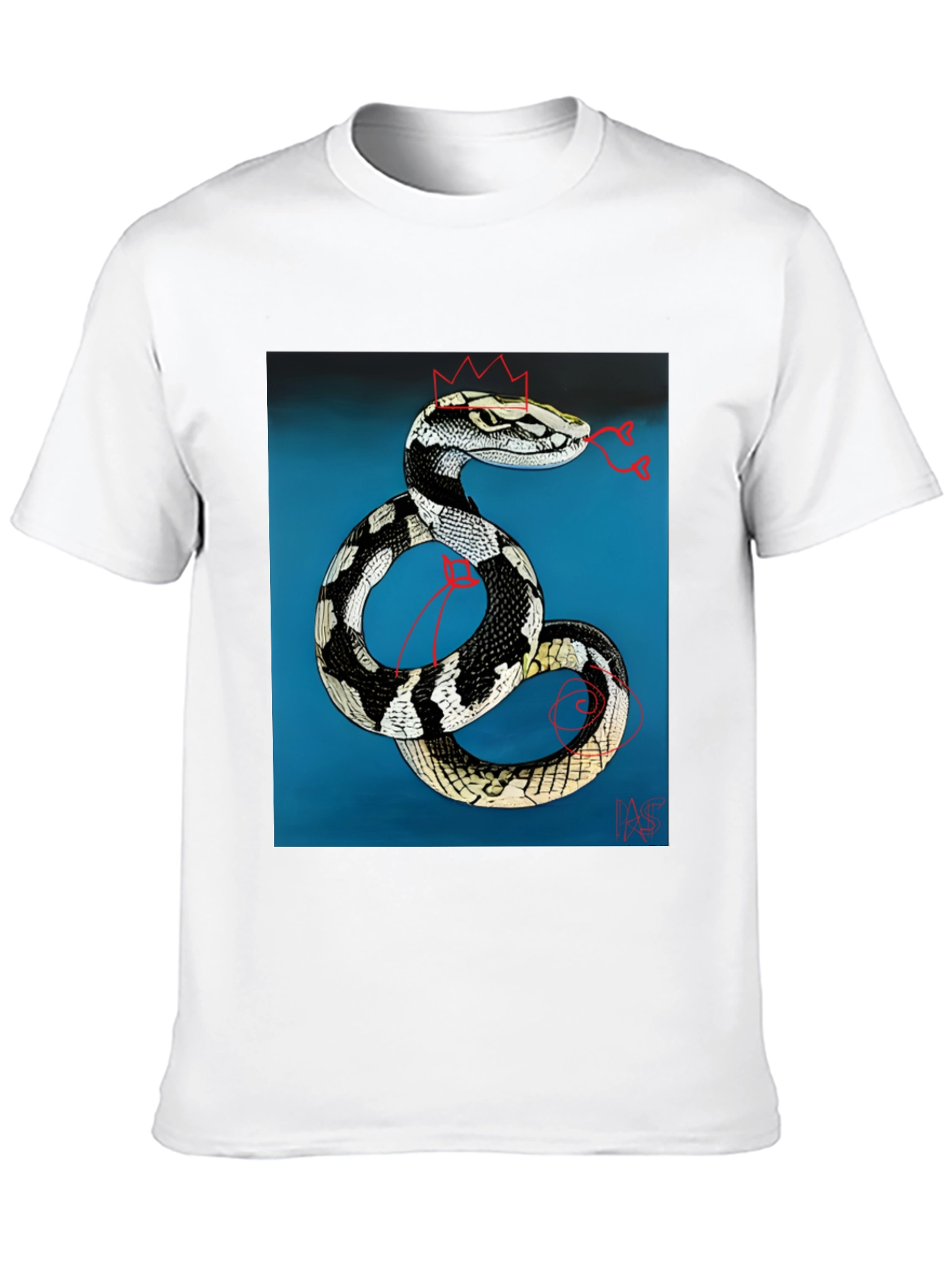 Black Snake King T-Shirt - Black Graphic Tee view 10