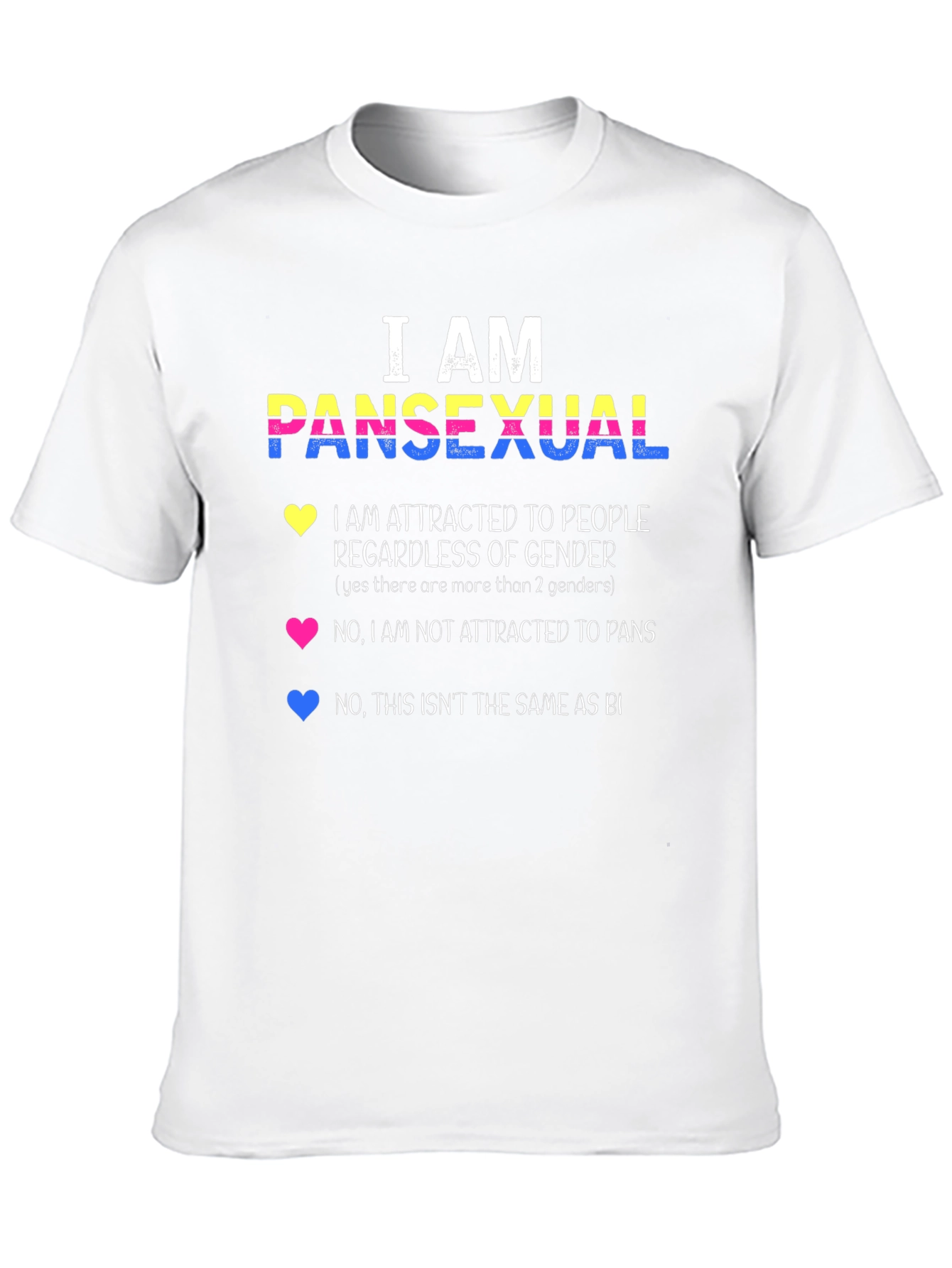 Black Pansexual Pride T-Shirt - Attracted to People, Not Pans! view 10