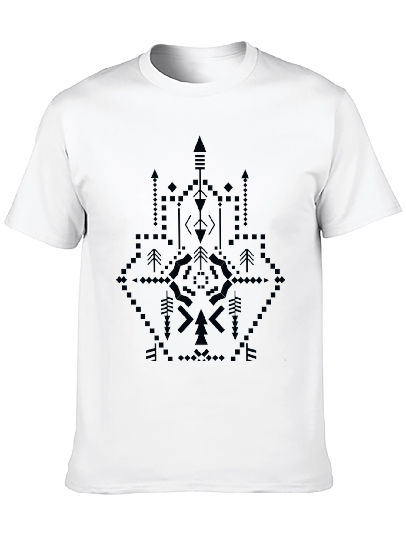 Black Aztec Graphic Tee - Black Cotton Blend view 10