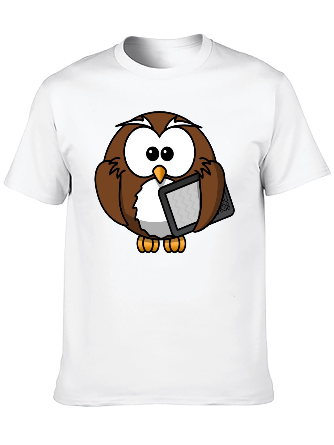 Black Owl Reading E-reader Graphic T-Shirt view 10