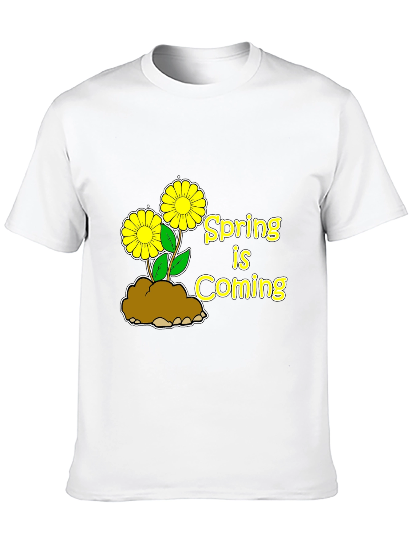 Black Spring Is Coming Graphic Tee view 10