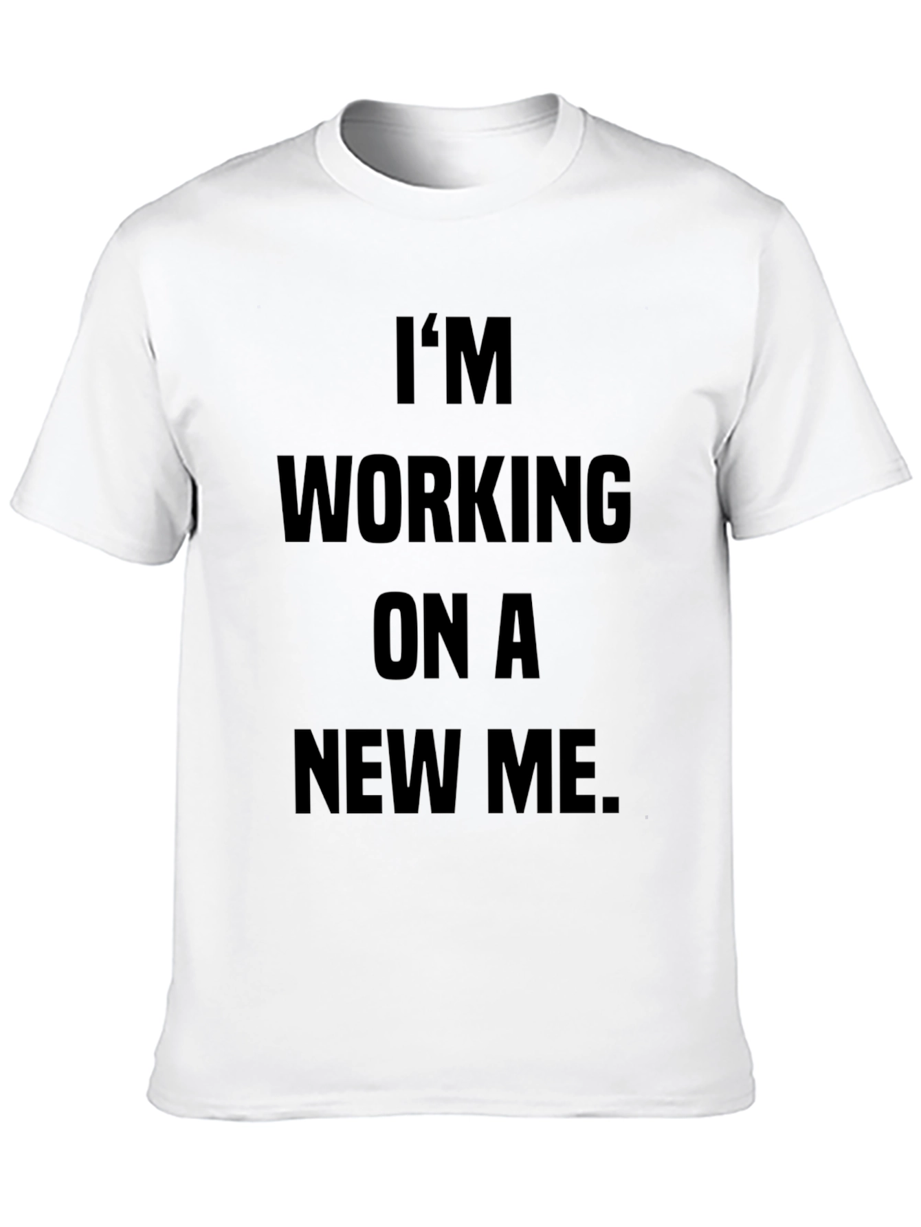 Black I'm Working on a New Me Black Tee view 10