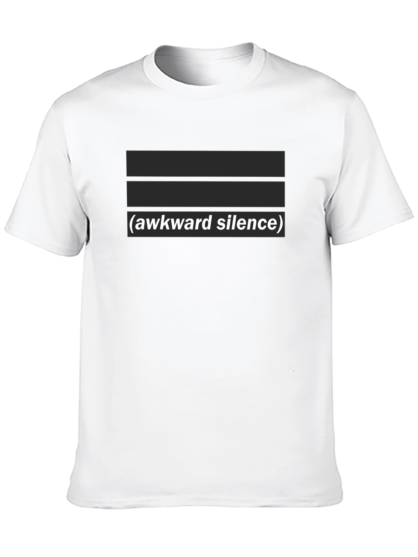 Black Awkward Silence Graphic Tee - Unisex Black T-Shirt view 10