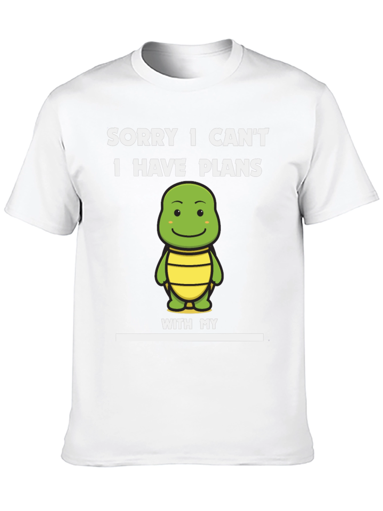 Black Funny Turtle Plans T-Shirt view 10