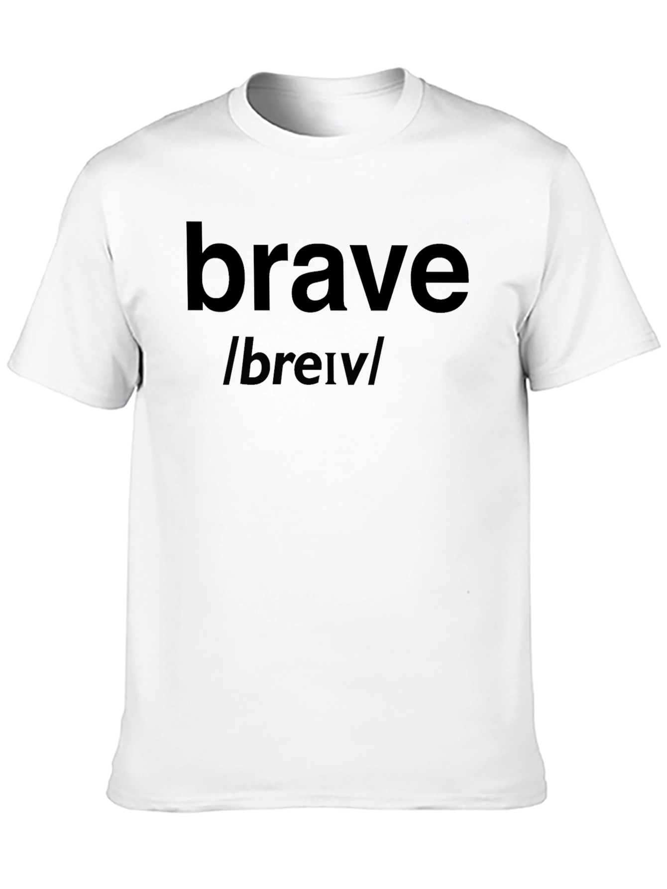 Black Brave Definition T-Shirt - Black Cotton Tee view 10