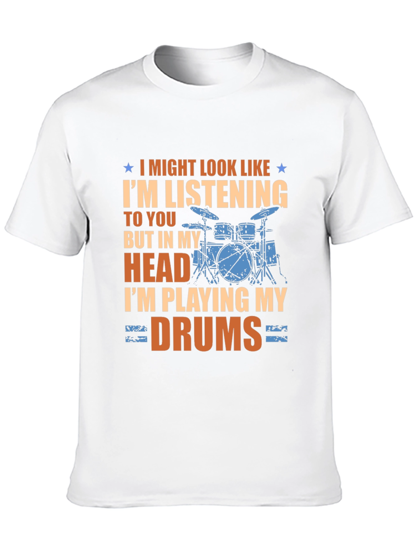 Black Drummer T-Shirt: I'm Playing My Drums view 10