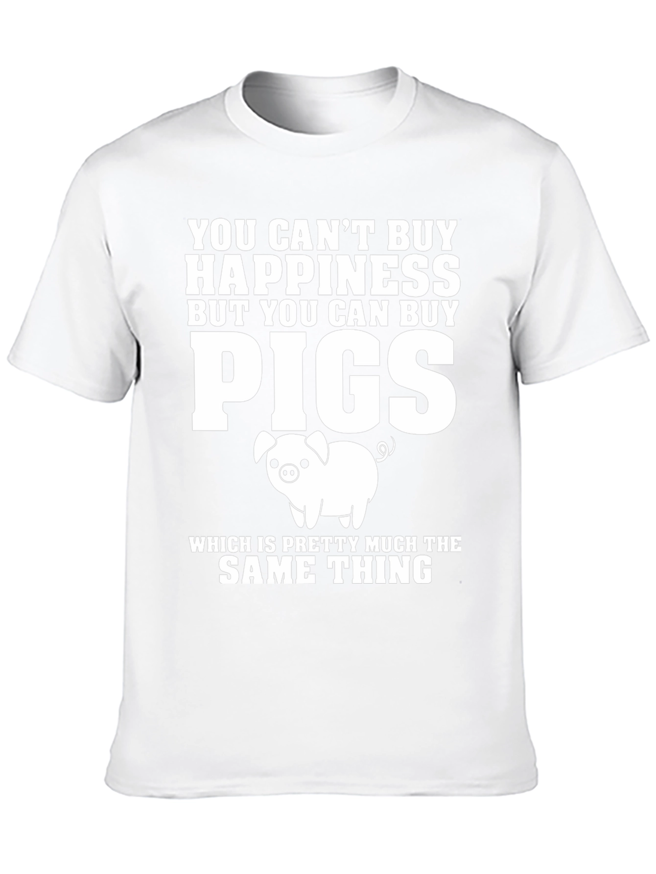 Black Funny Pig Lover T-Shirt: Can Buy Pigs view 10