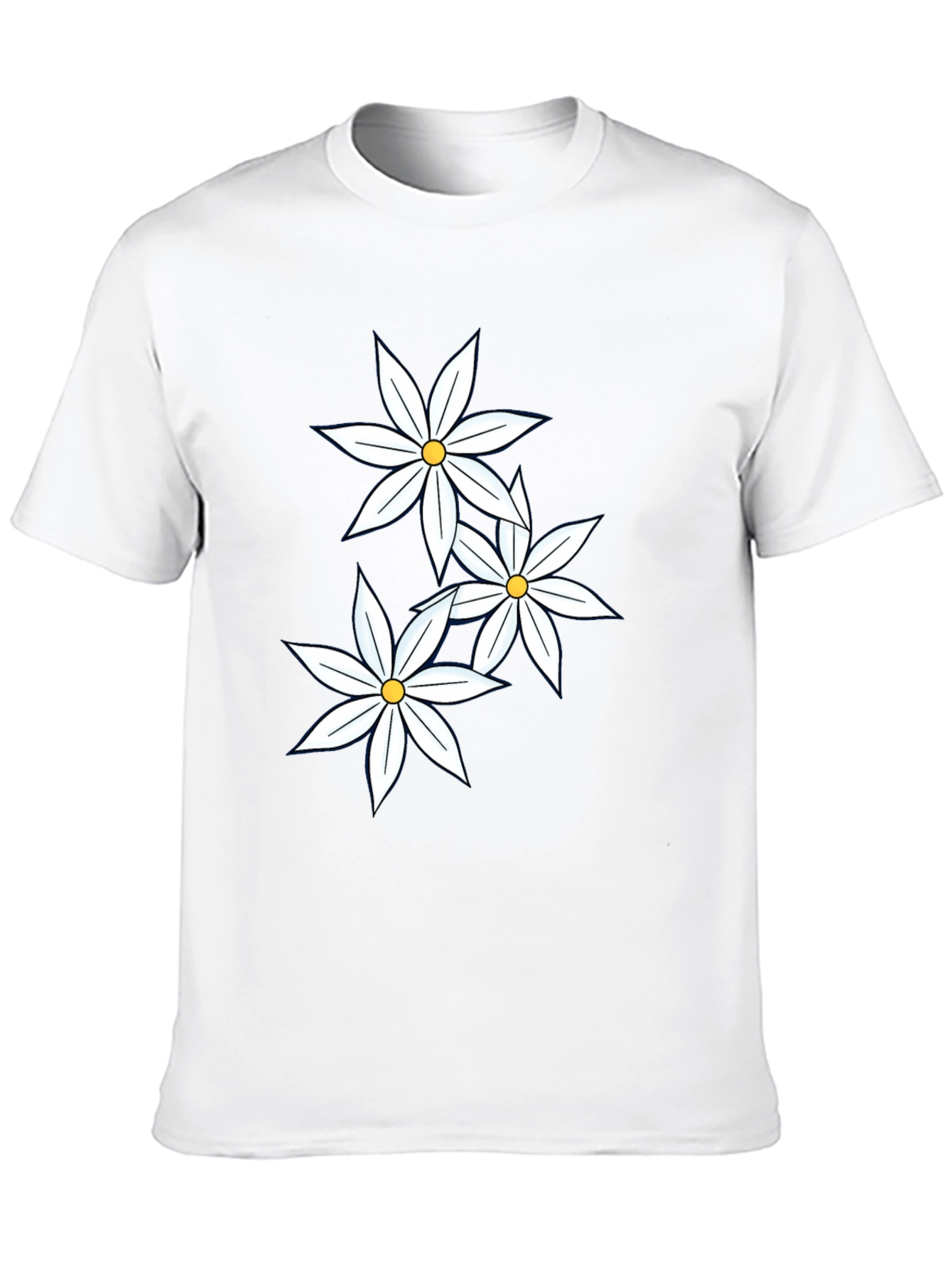 Black Black T-Shirt with Floral Design view 10