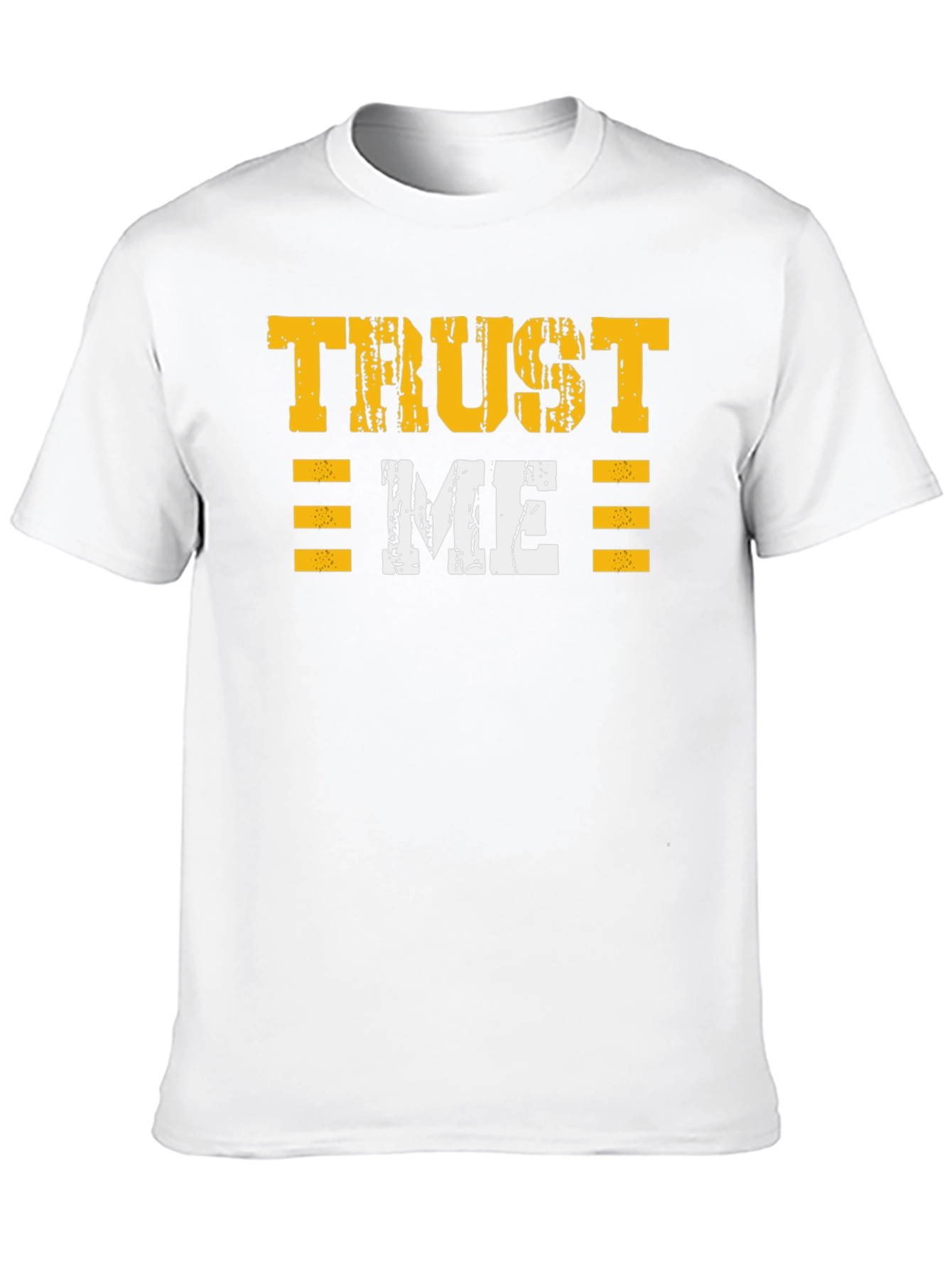 Black Trust Me Graphic Tee - Distressed Print Black T-Shirt view 10