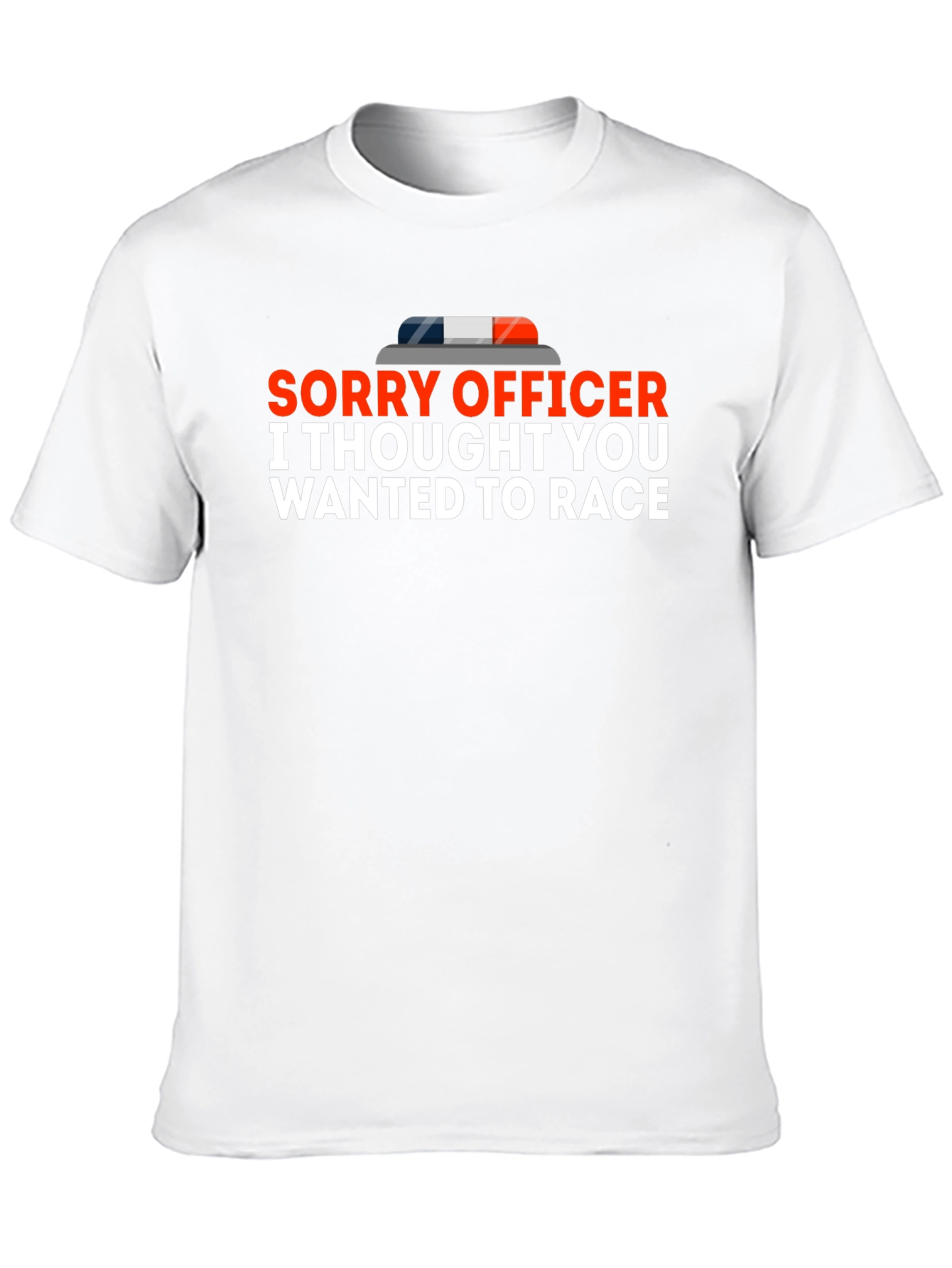 Black Sorry Officer T-Shirt Funny Racing Tee view 10