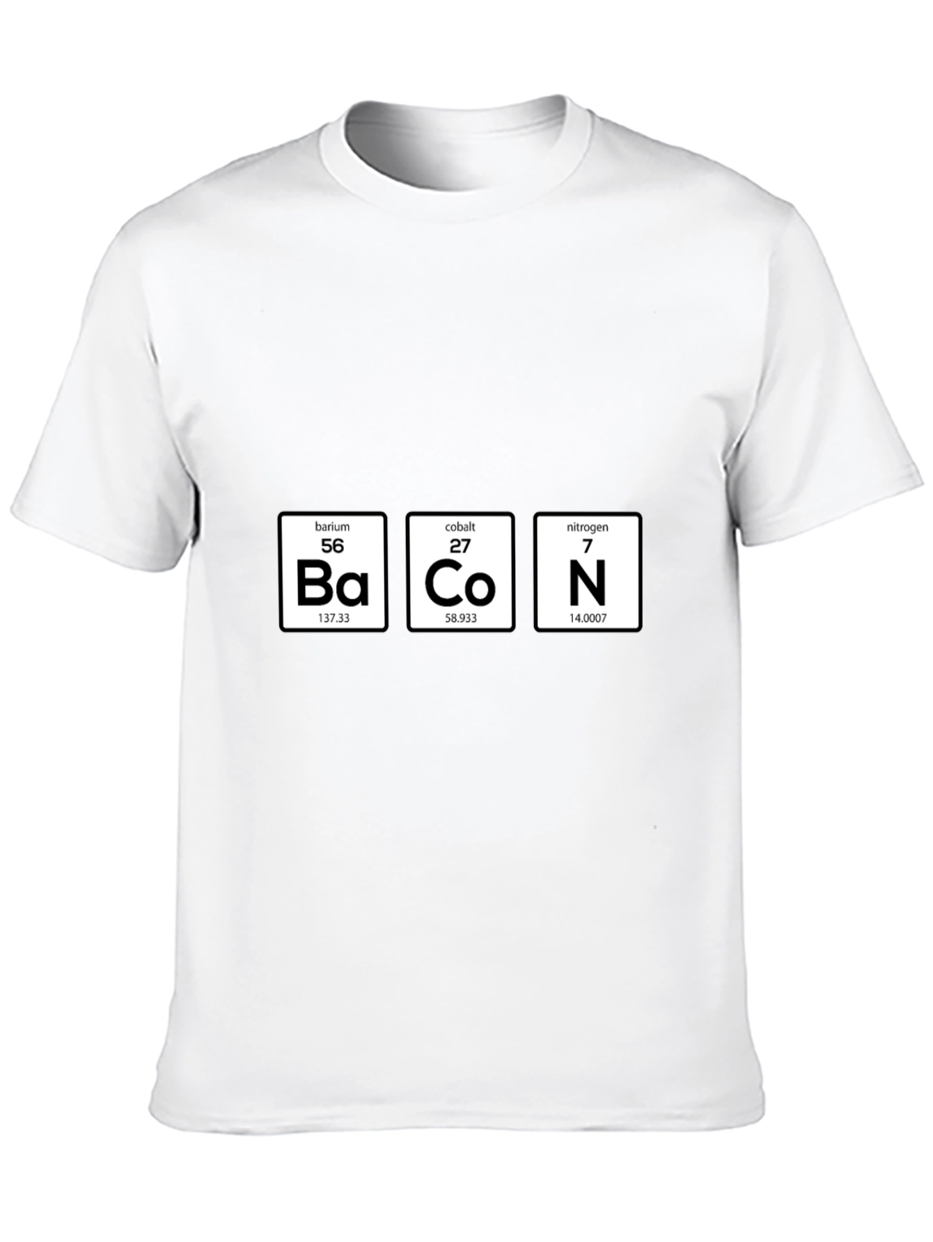 Black Bacon Periodic Table Funny T-Shirt view 10
