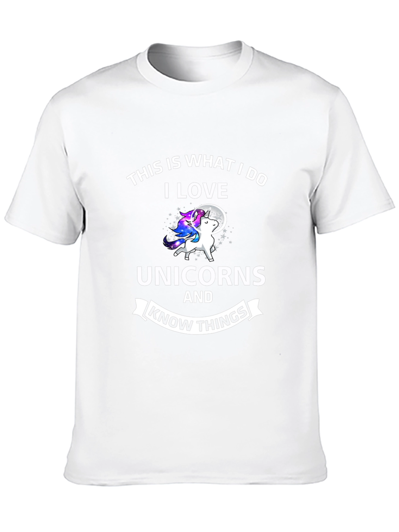 Black I Love Unicorns & Know Things Graphic Tee view 10