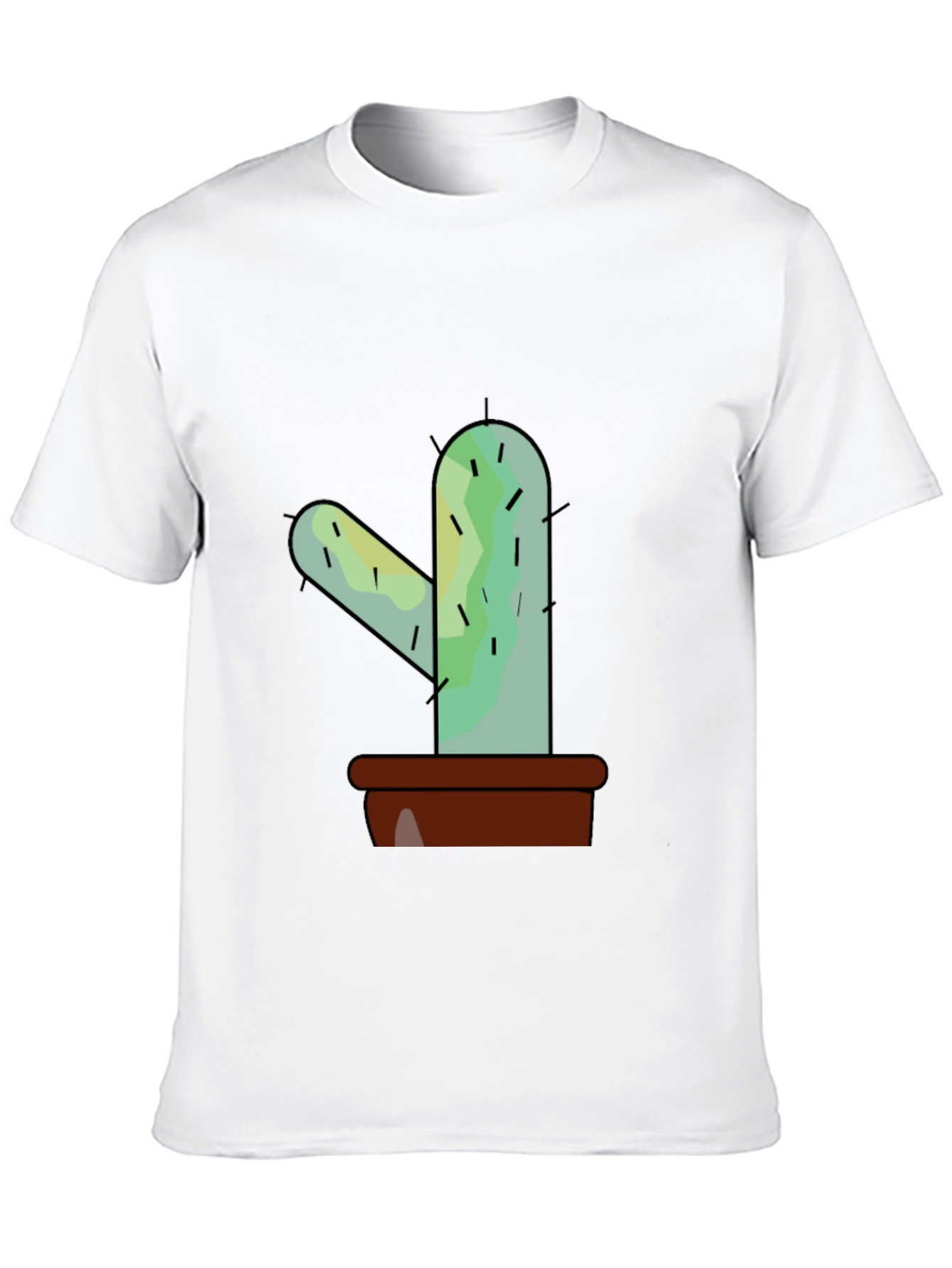 Black Cactus Graphic Tee - Trendy Unisex Style view 10