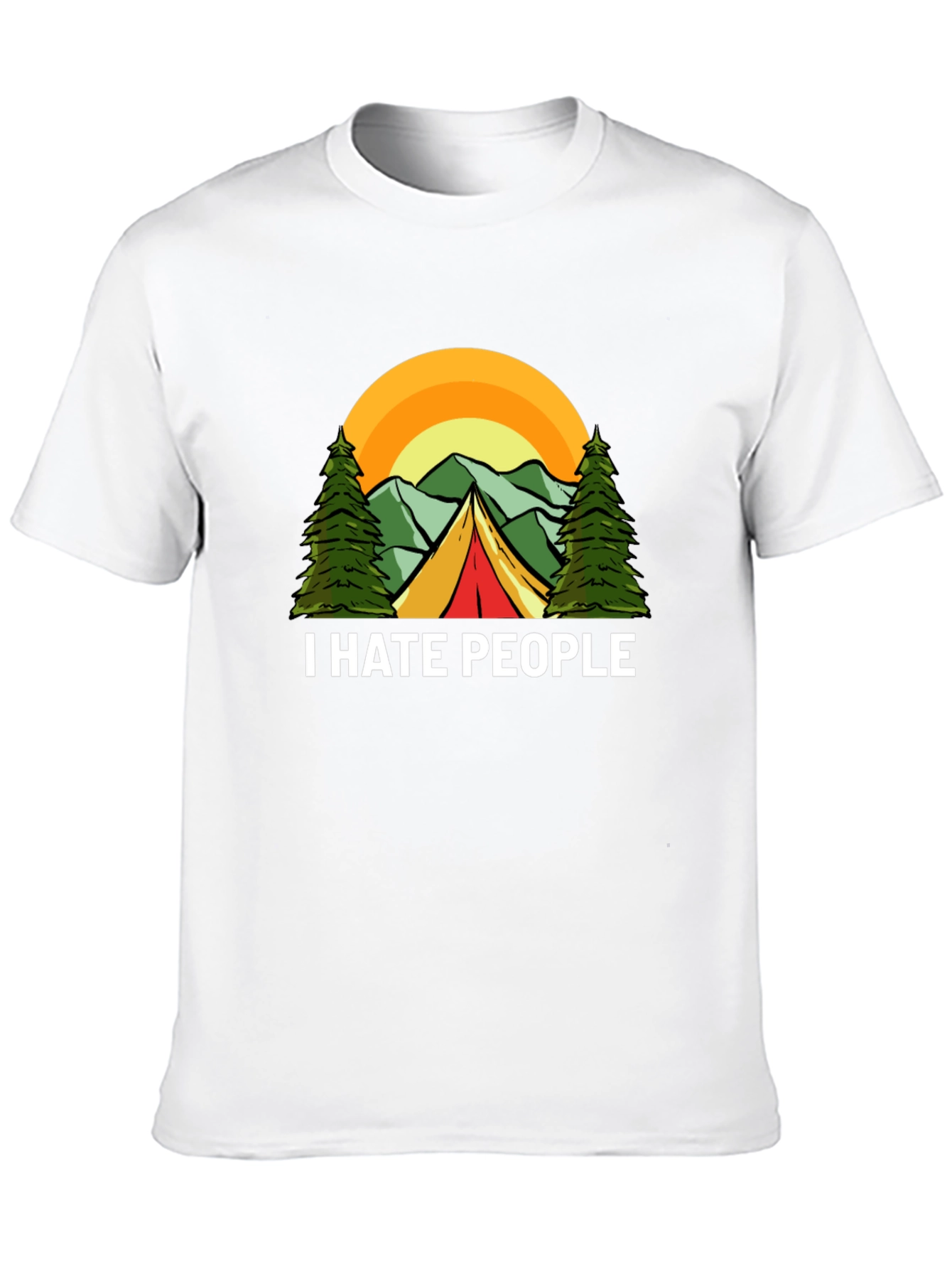 Black I Hate People Camping Graphic T-Shirt view 10