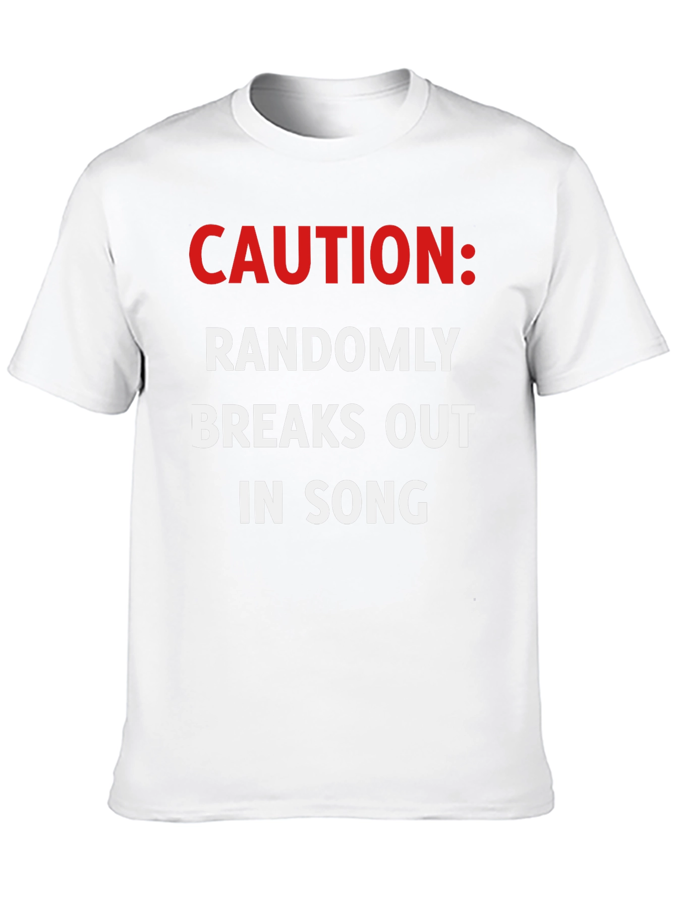 Black Caution Randomly Breaks Out In Song Black T-Shirt view 10