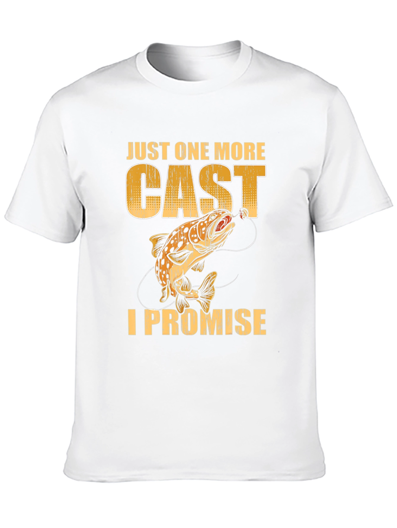 Black Just One More Cast Fishing T-Shirt view 10