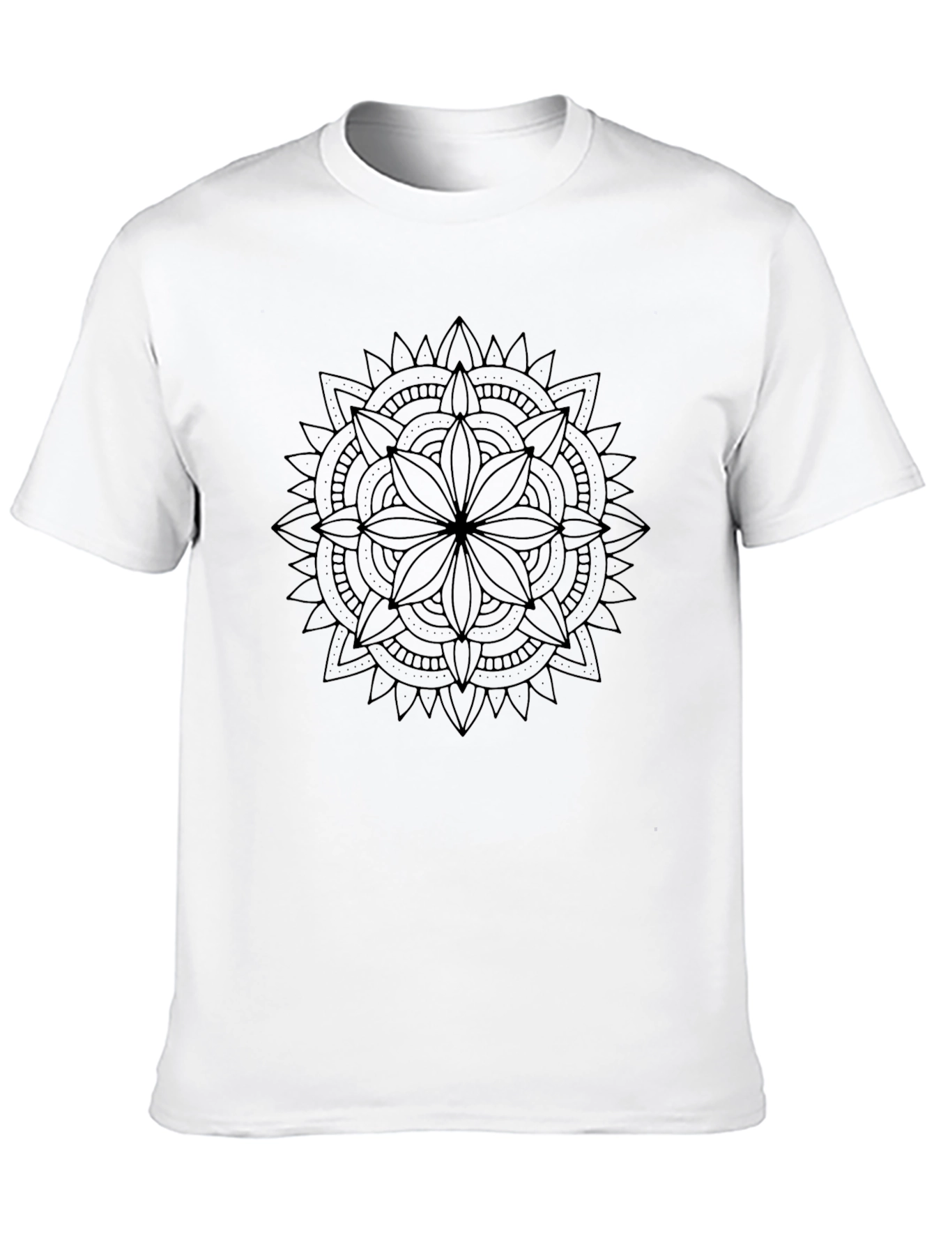 Black Black Mandala Graphic Tee - Men's Casual Shirt view 10