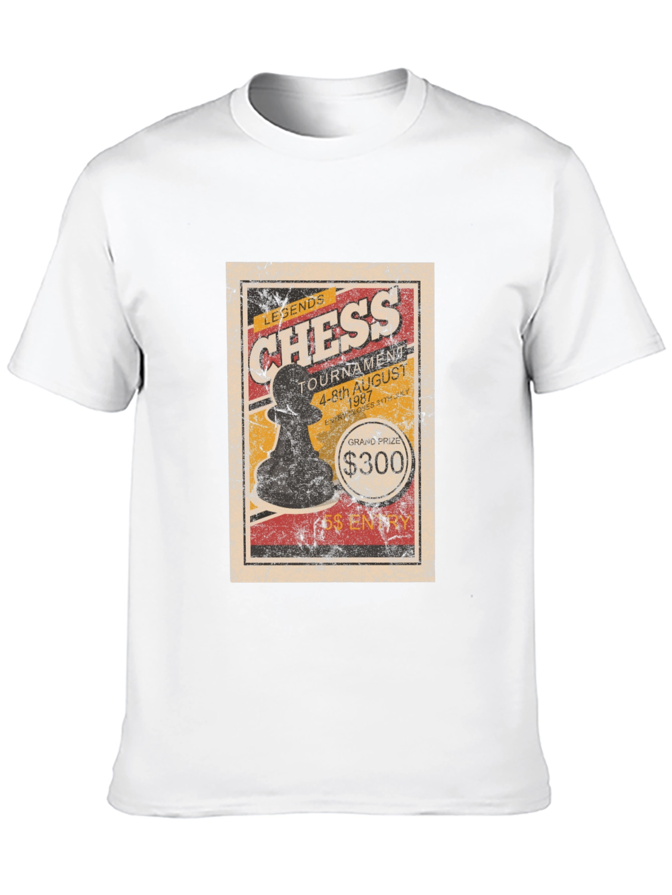 Black Chess Legends Tournament T-Shirt - Vintage Style view 10