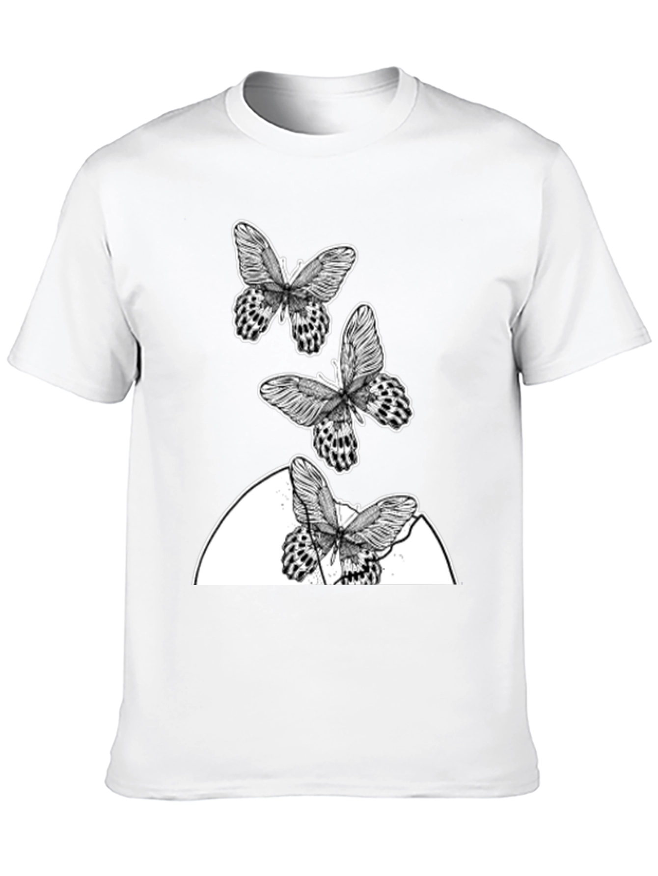 Black Butterfly Graphic T-Shirt - Trendy Casual Wear view 10