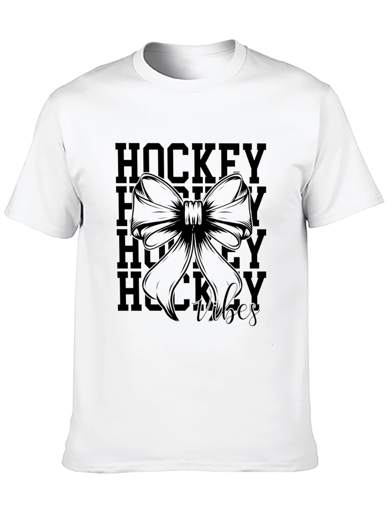 Black Hockey Vibes Graphic Tee - Black Cotton view 10