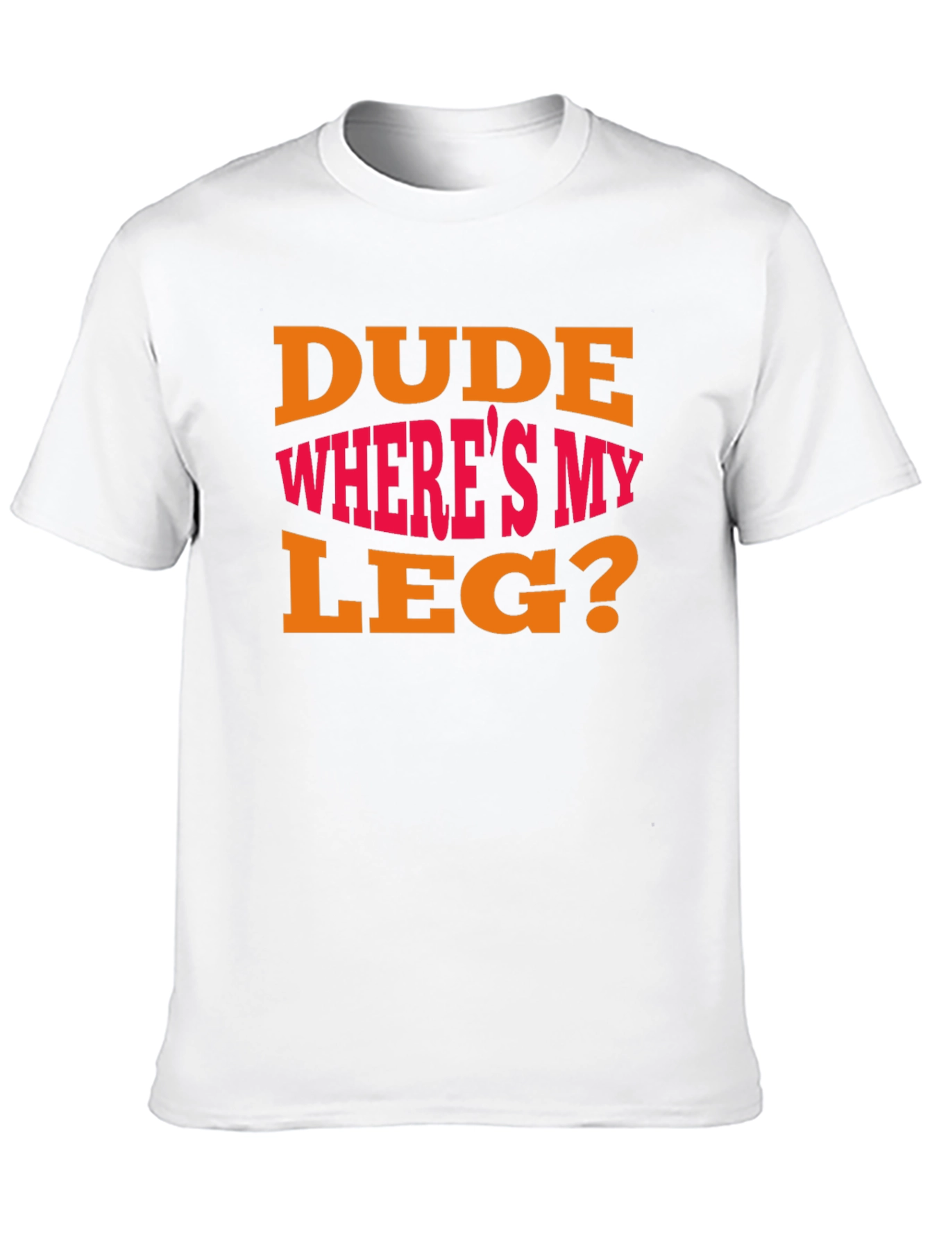 Black Dude Where's My Leg? Graphic T-Shirt - Funny view 10