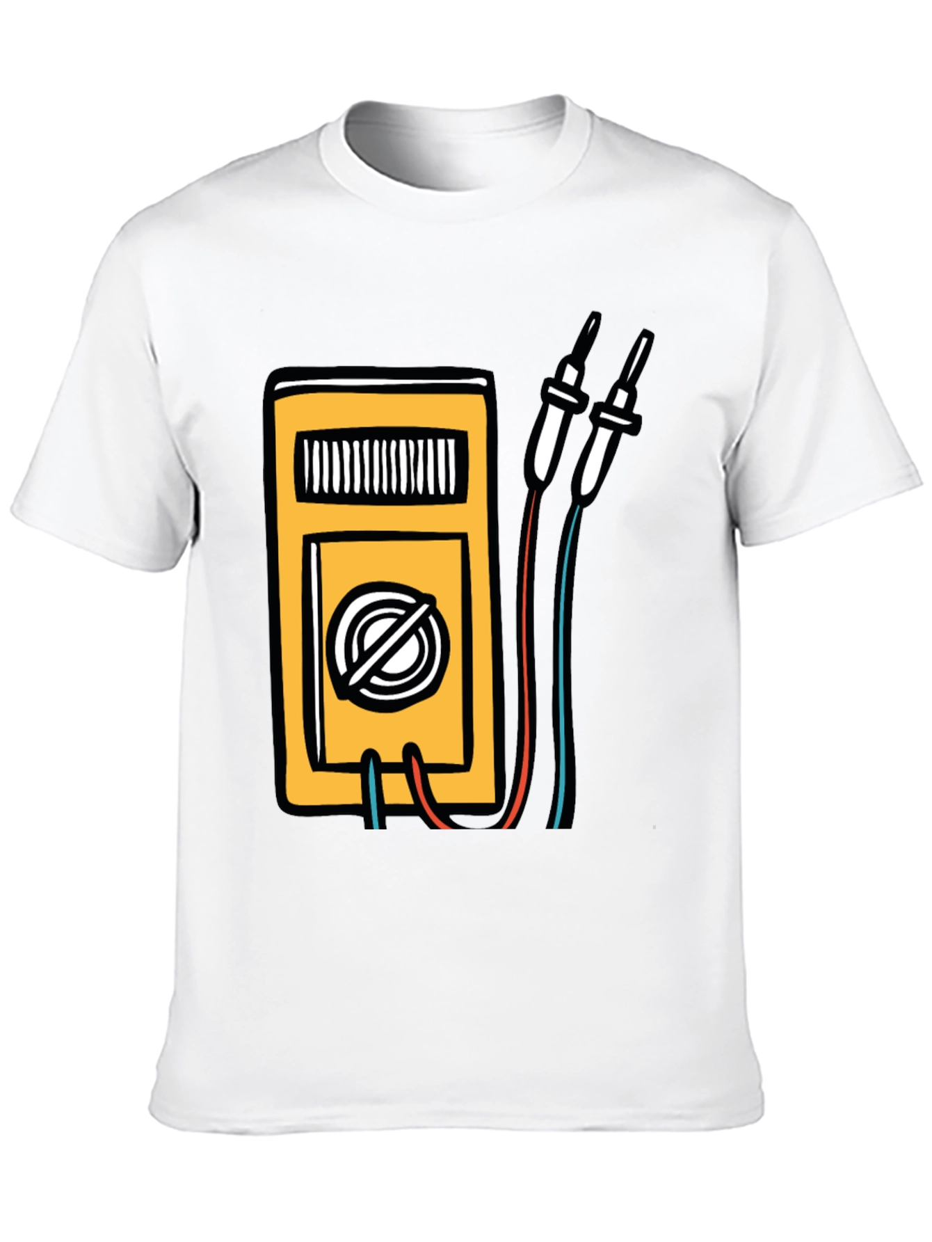 Black Electrician Multimeter Graphic Black T-Shirt view 10