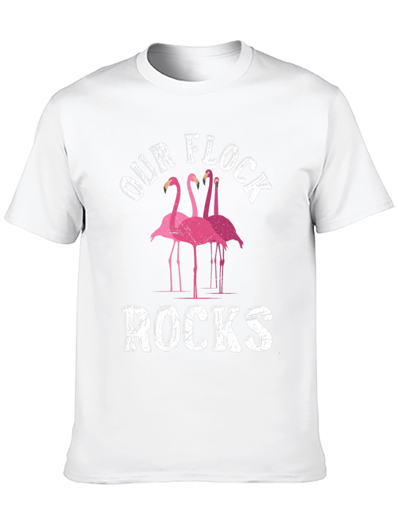 Black Our Flock Rocks Flamingo Graphic Tee view 10