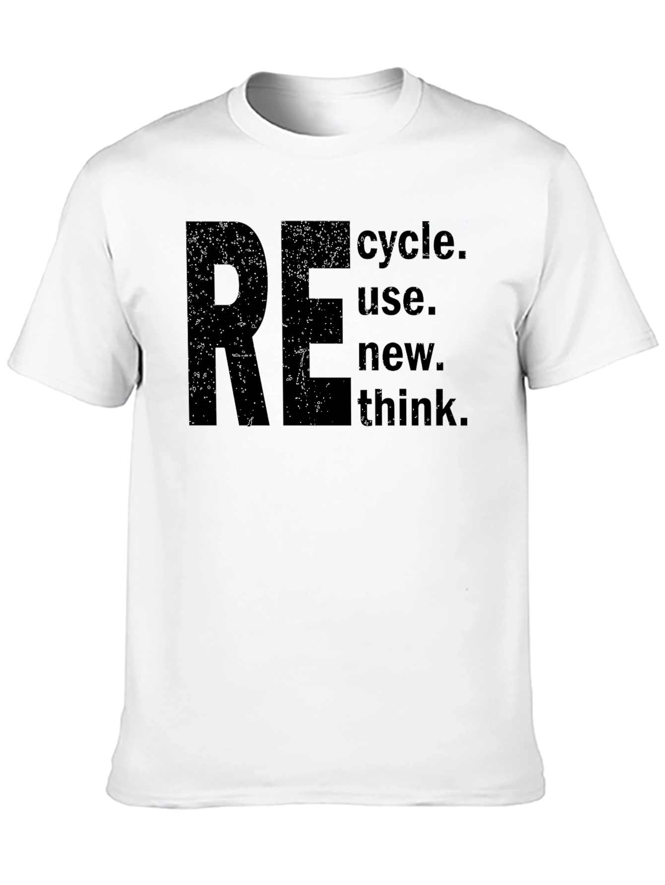 Black Eco-Friendly RE Think T-Shirt view 10
