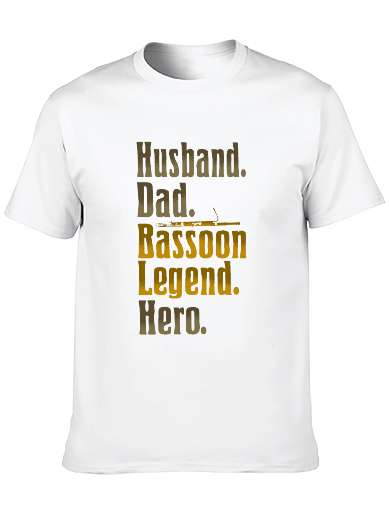Black Husband Dad Bassoon Legend Hero Men's Black T-Shirt view 10