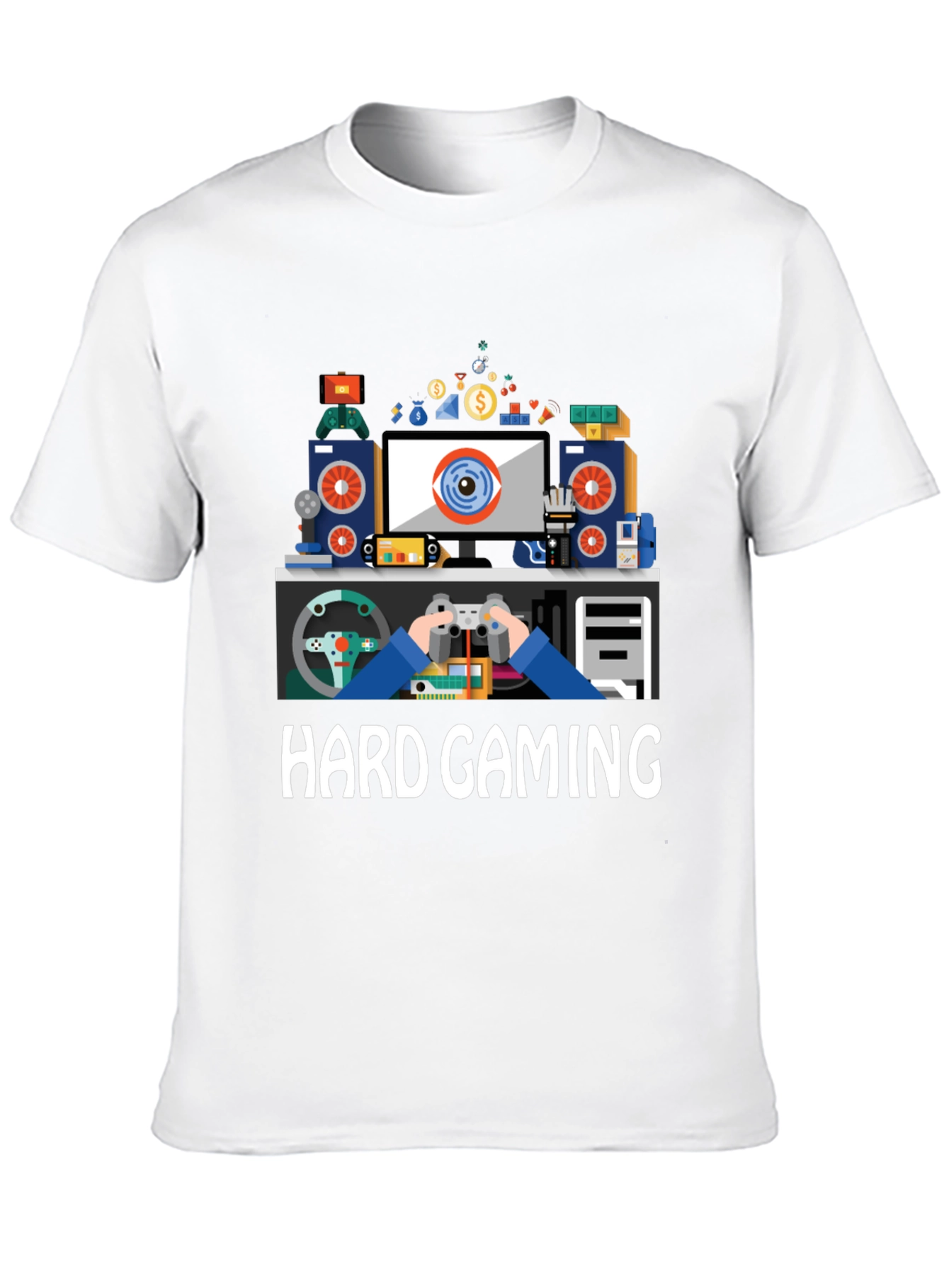 Black Hard Gaming T-Shirt - Gamer Life Apparel view 10